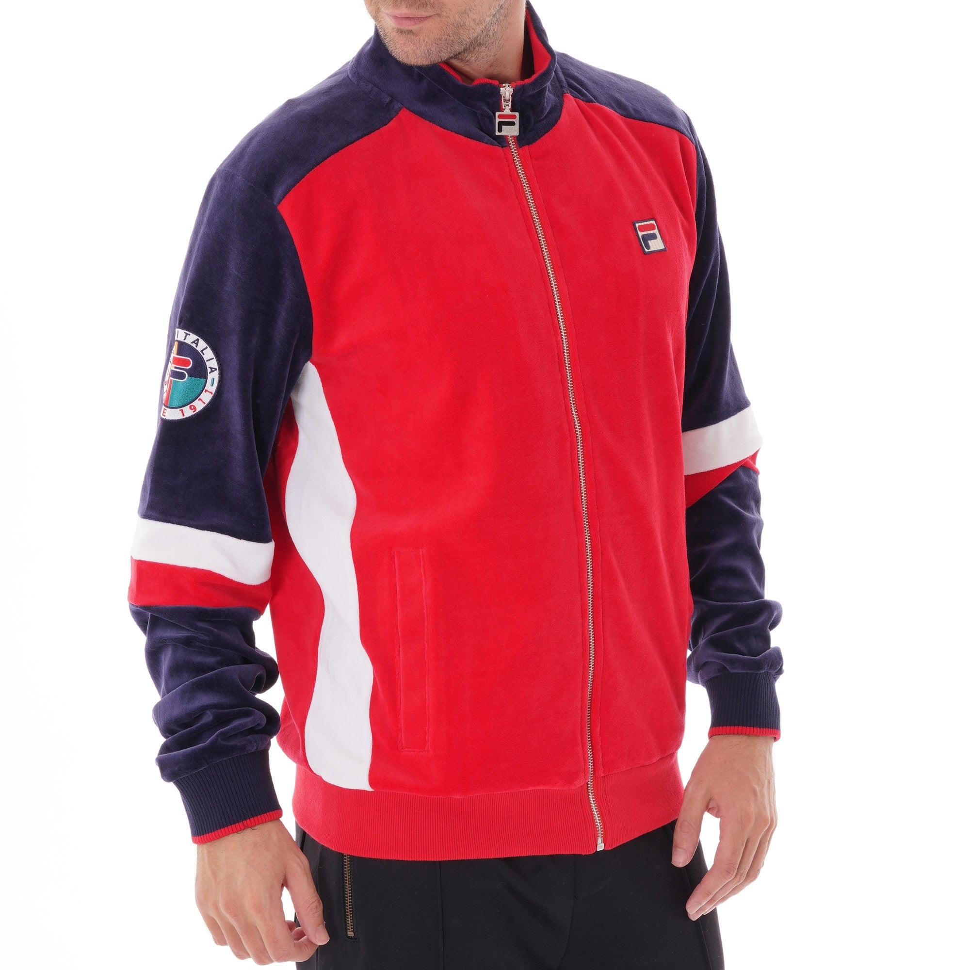 Fila Vintage Camden Velour Track Top - Chinese Red