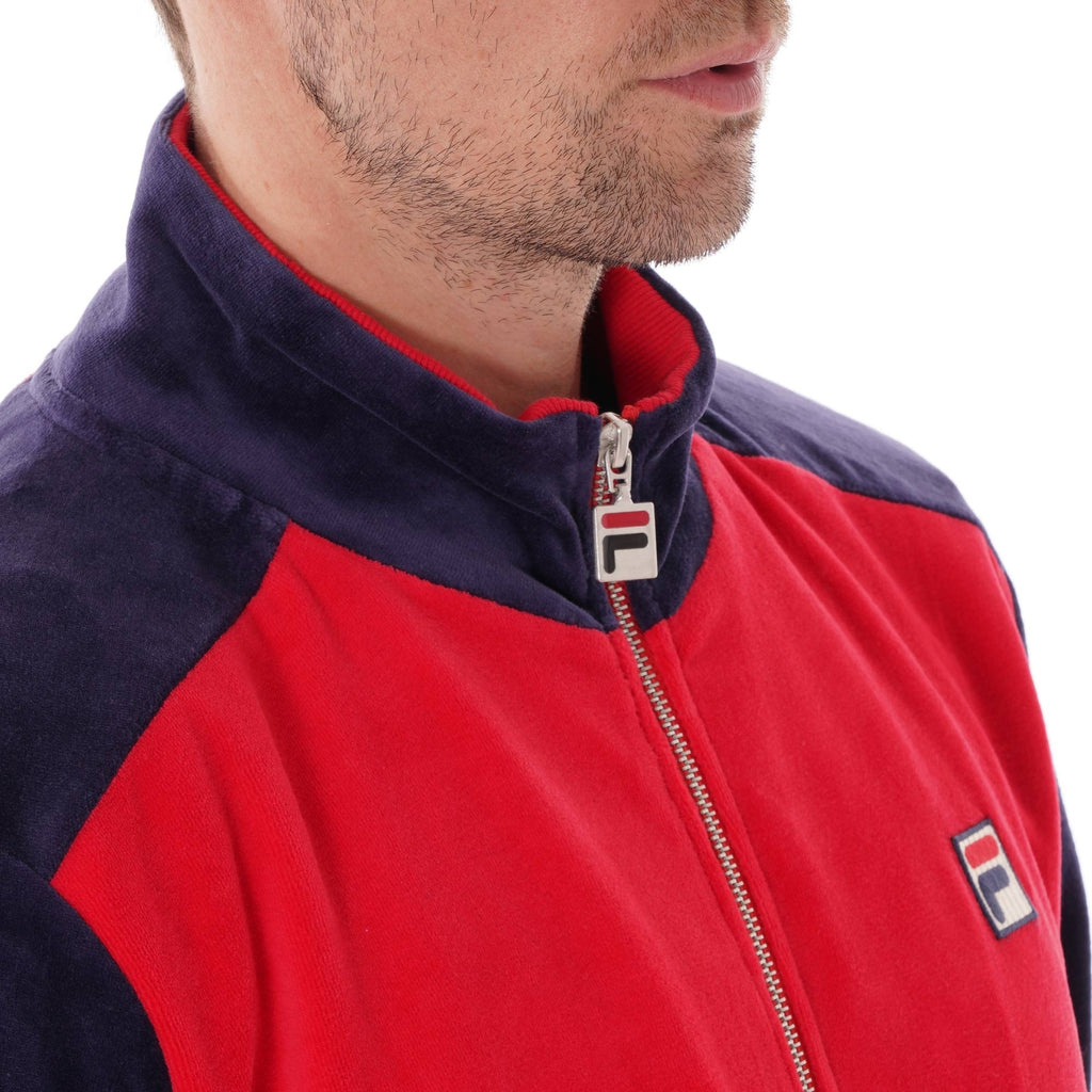 Fila Vintage Camden Velour Track Top - Chinese Red