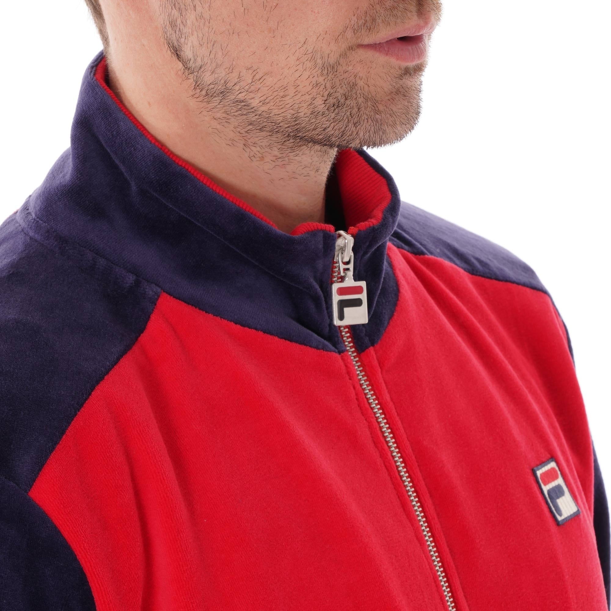 Fila Vintage Camden Velour Track Top - Chinese Red