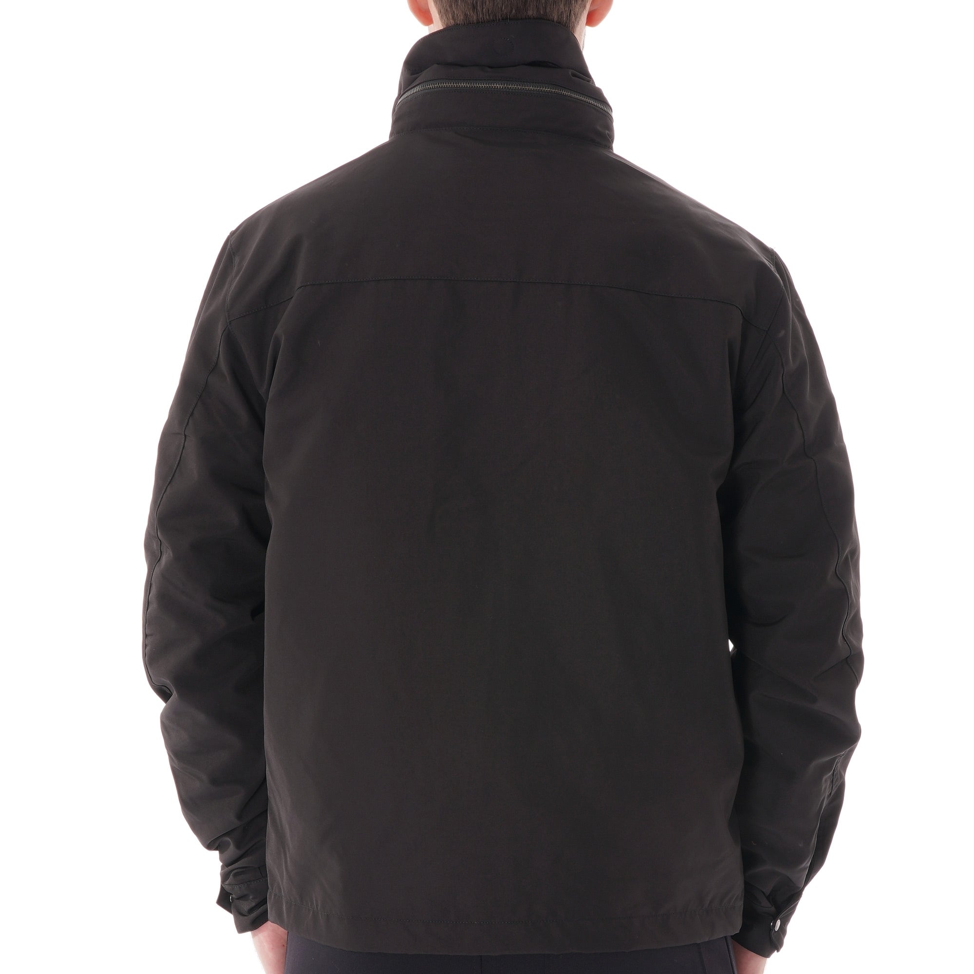 Lacoste Concealed Hood Combinable Lightweight Zip Windbreaker - Black