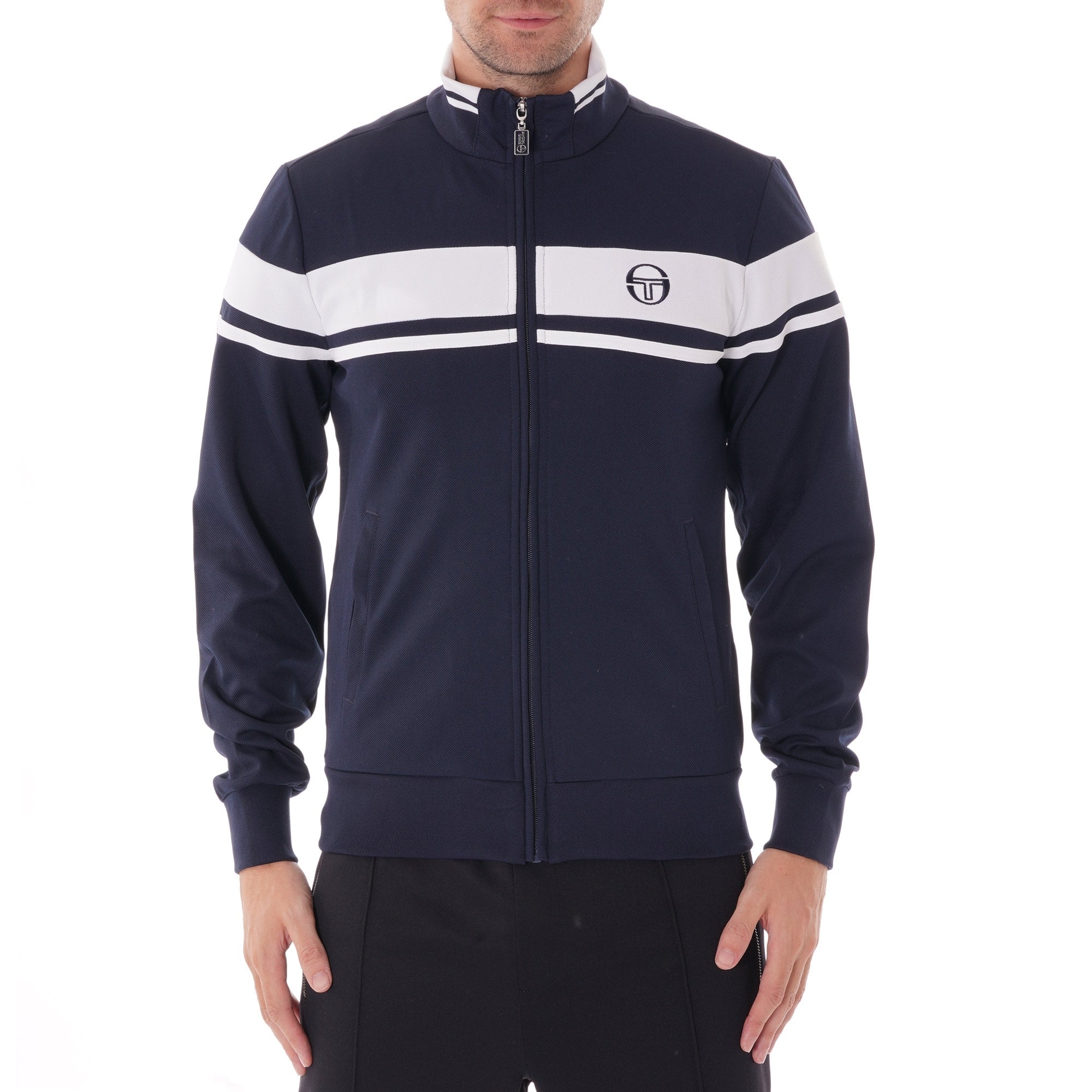 Sergio Tacchini Damarindo Track Top - Navy and White