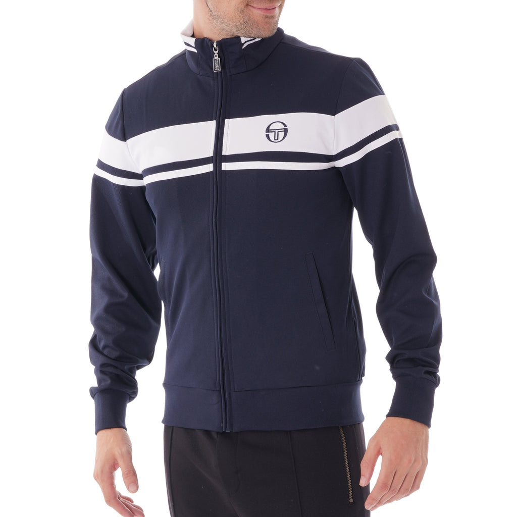 Sergio Tacchini Damarindo Track Top - Navy and White