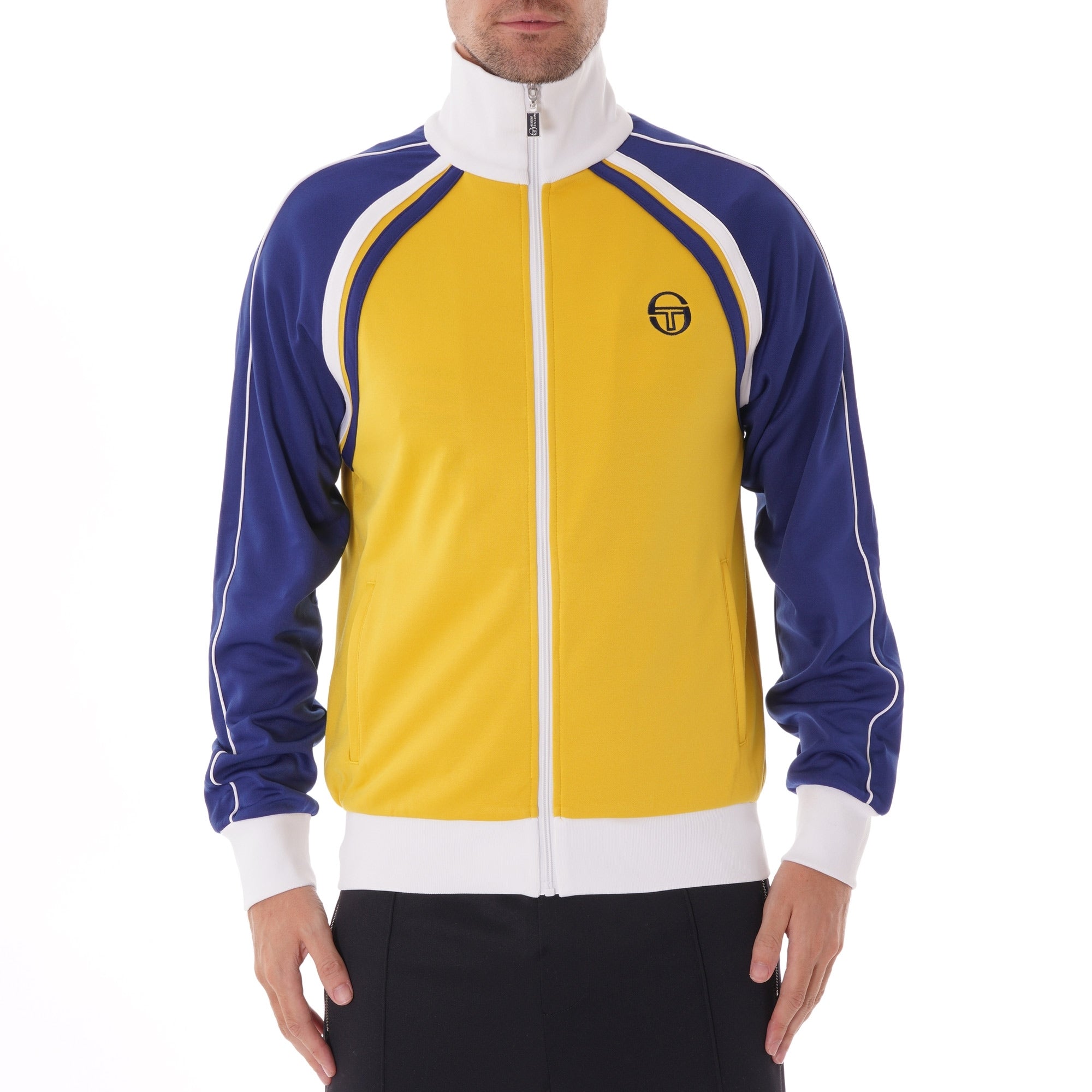 Sergio Tacchini Ghibli Track Top - Sulphour (Yellow/Vintage Blue)
