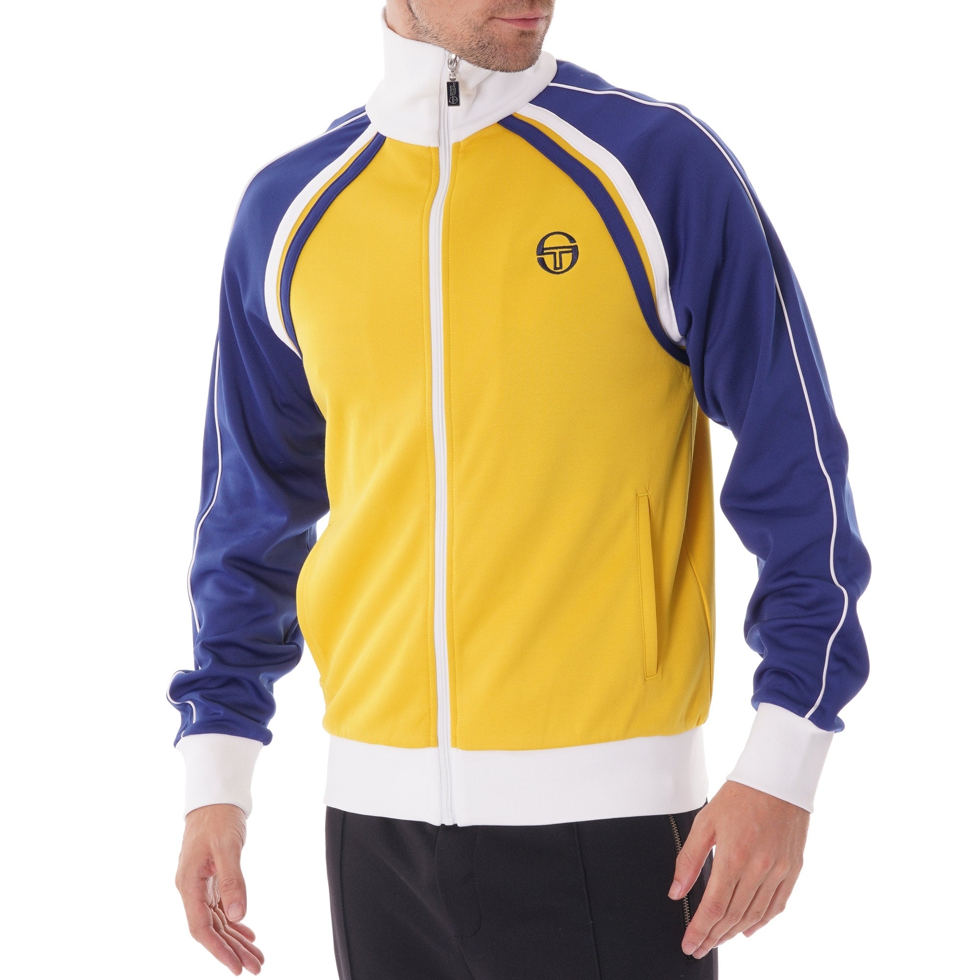 Sergio Tacchini Ghibli Track Top - Sulphour (Yellow/Vintage Blue)