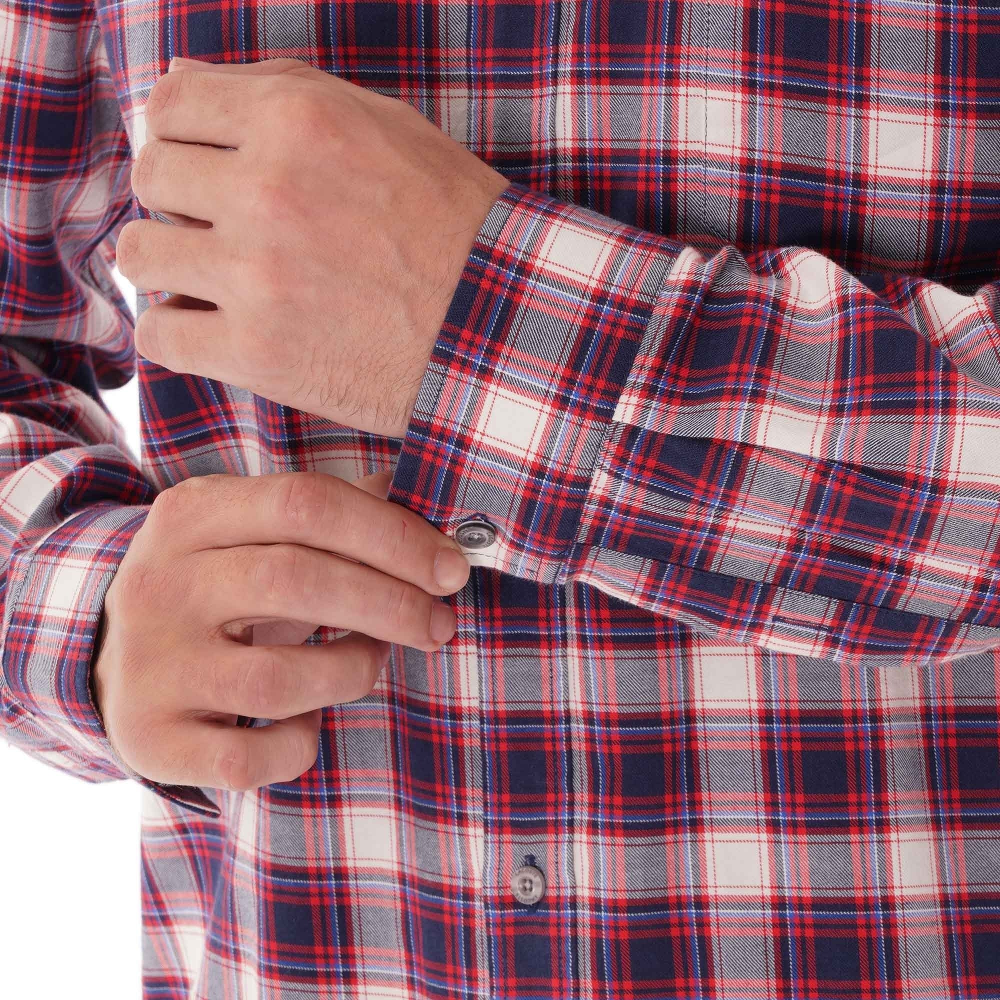 Lacoste Check Shirt - Bordeaux