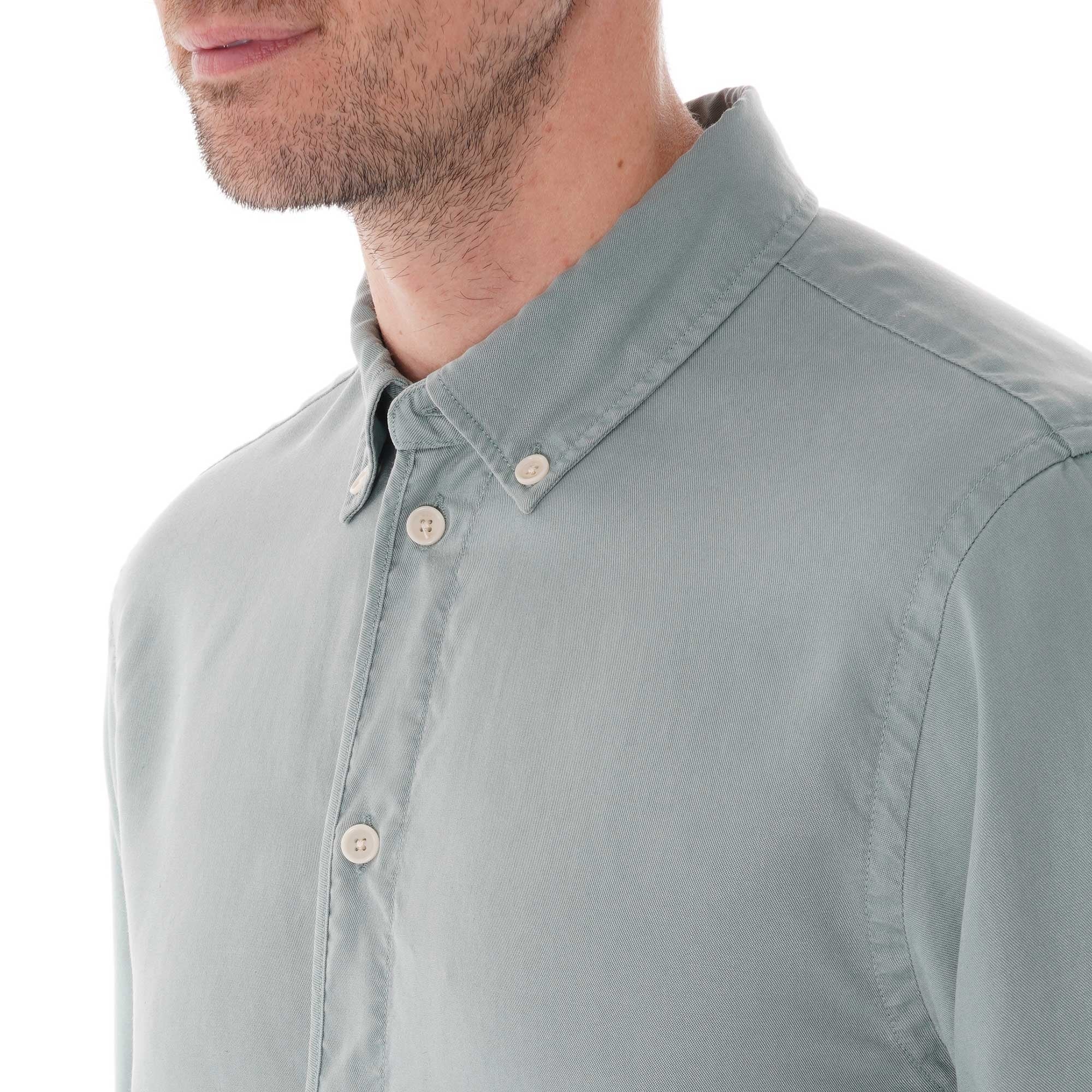 Wax London Bampton Shirt - Stormy Sea