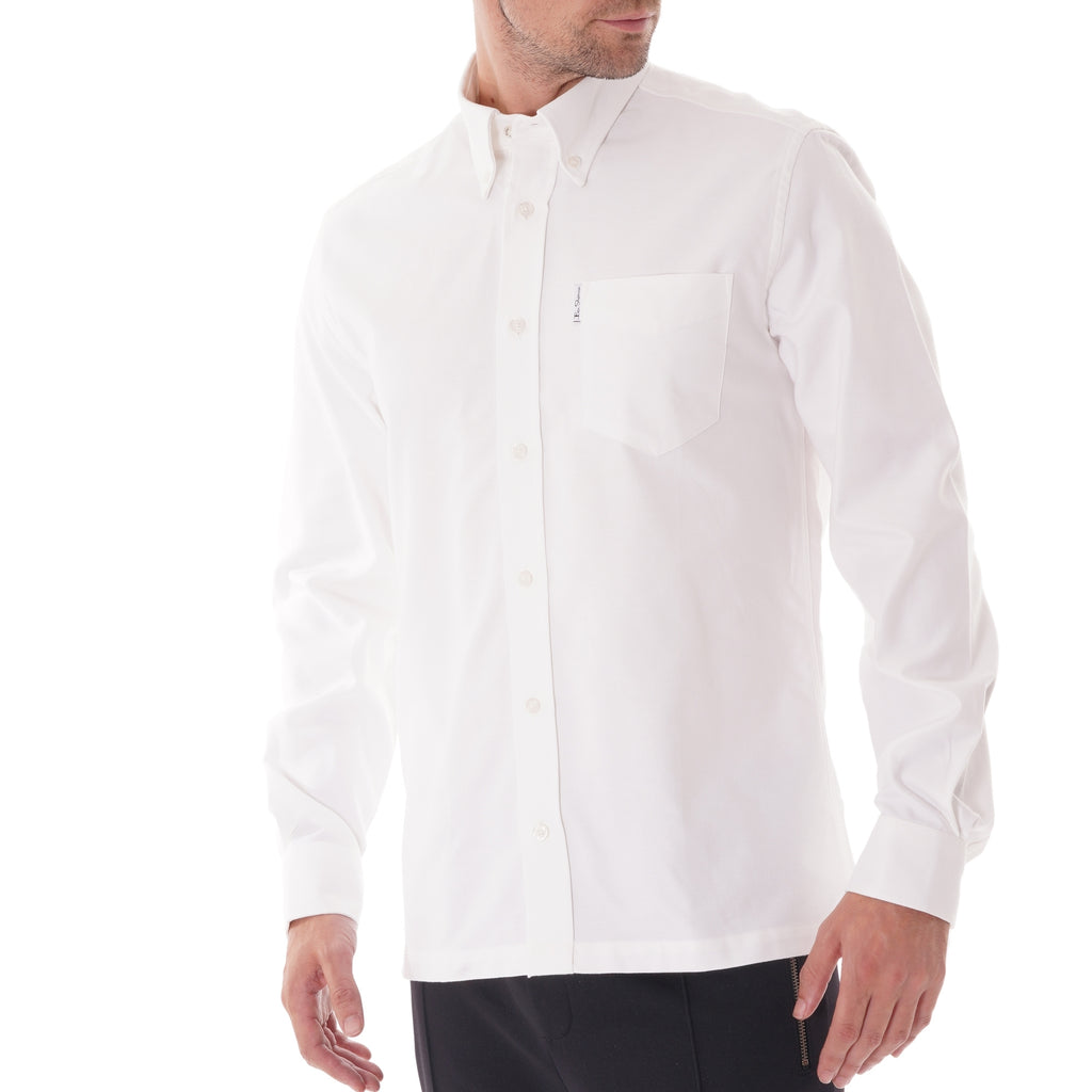Long Sleeve Oxford Shirt - White