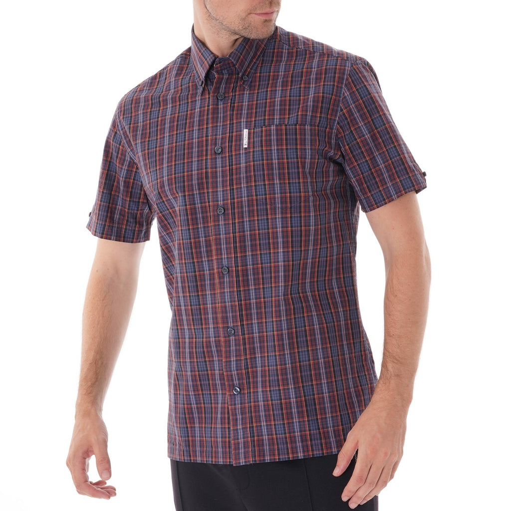 Ben Sherman Archive Check Short Sleeve Shirt - Dark Navy