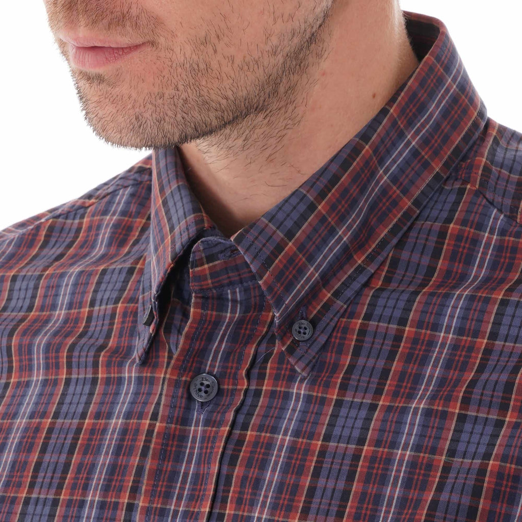Ben Sherman Archive Check Short Sleeve Shirt - Dark Navy