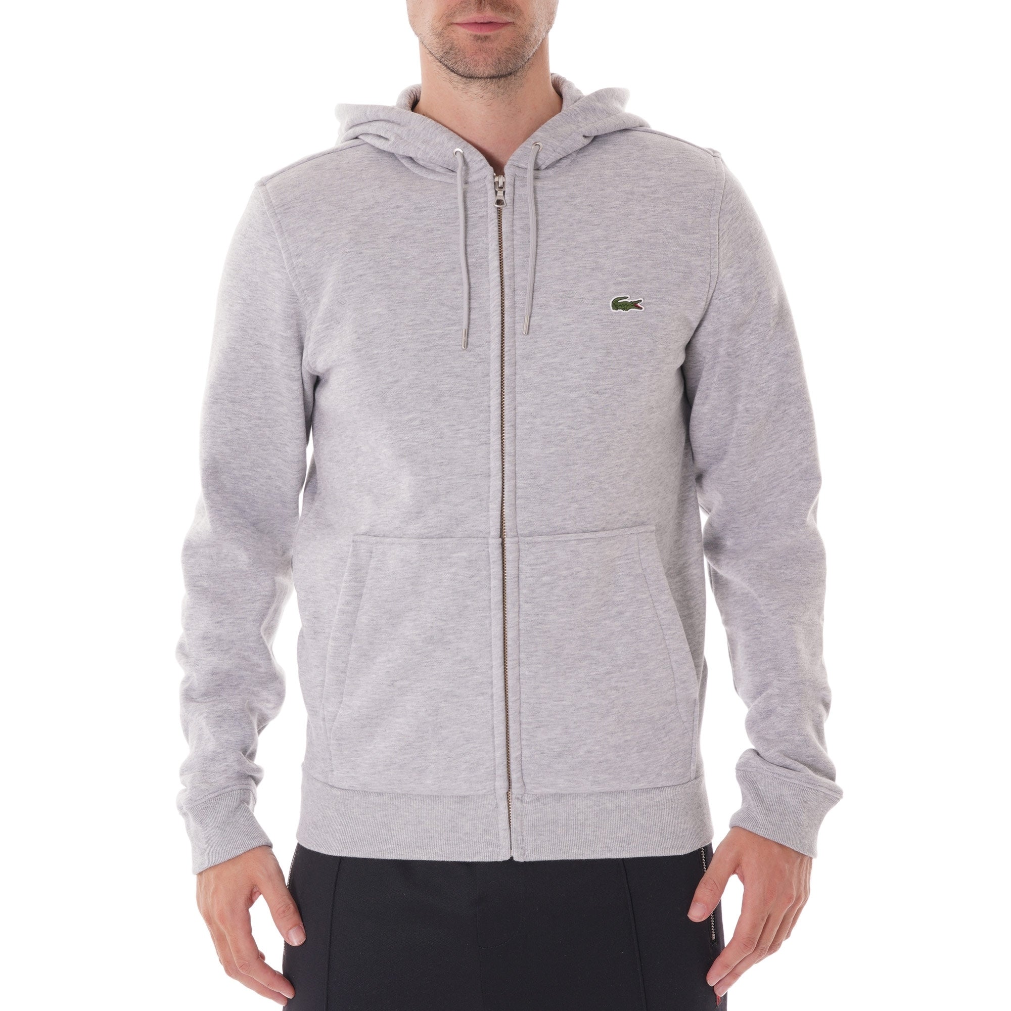 Lacoste Full Zip Hoodie - Grey