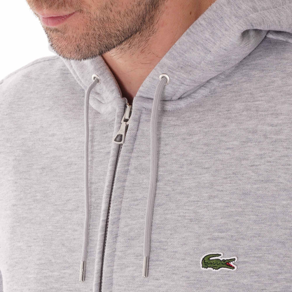 Lacoste Full Zip Hoodie - Grey