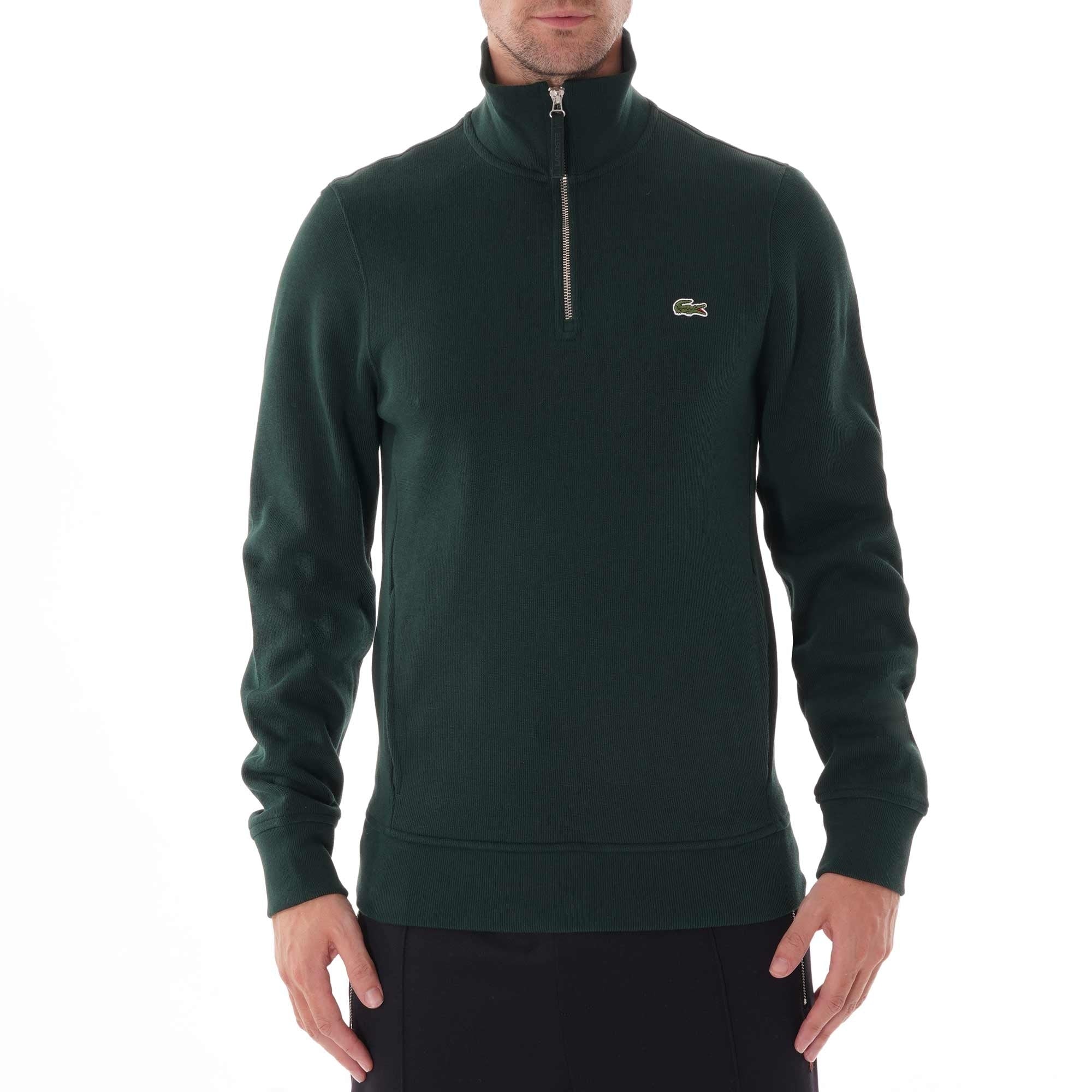 Lacoste Logo Half Zip Sweatshirt - Green