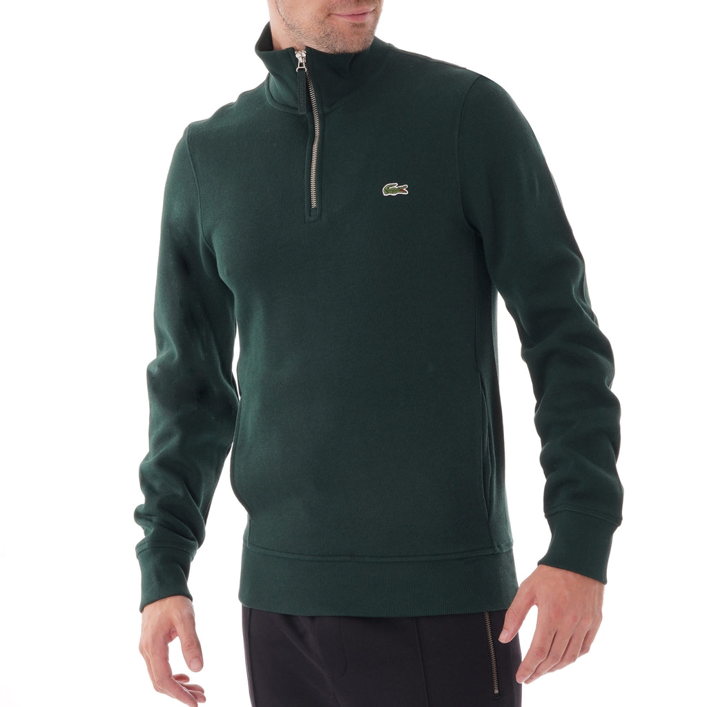 Lacoste Logo Half Zip Sweatshirt - Green