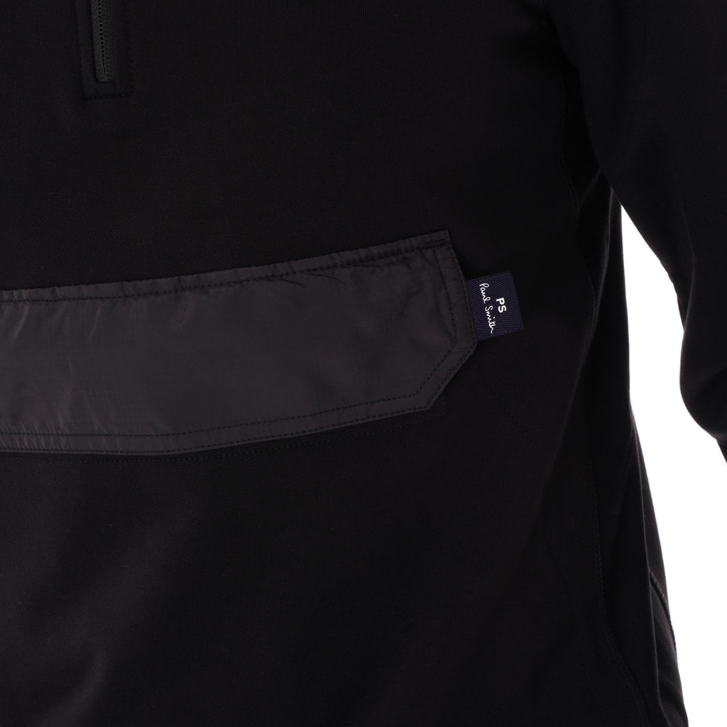 Paul Smith Half-Zip Funnel Neck Sweatshirt - Black
