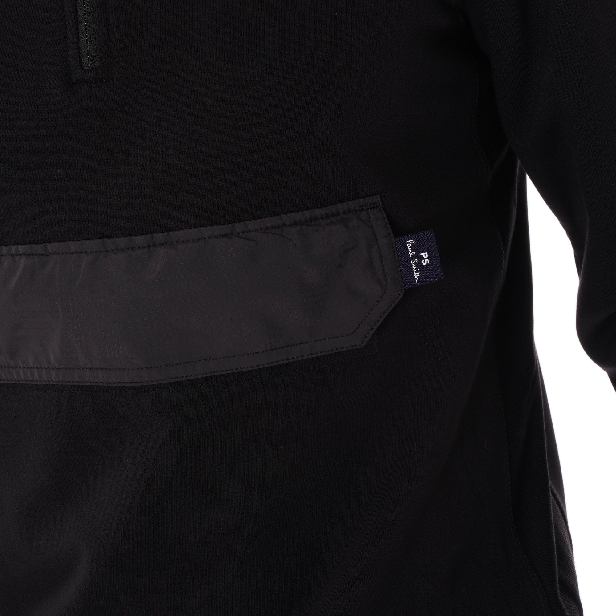 Paul Smith Half-Zip Funnel Neck Sweatshirt - Black