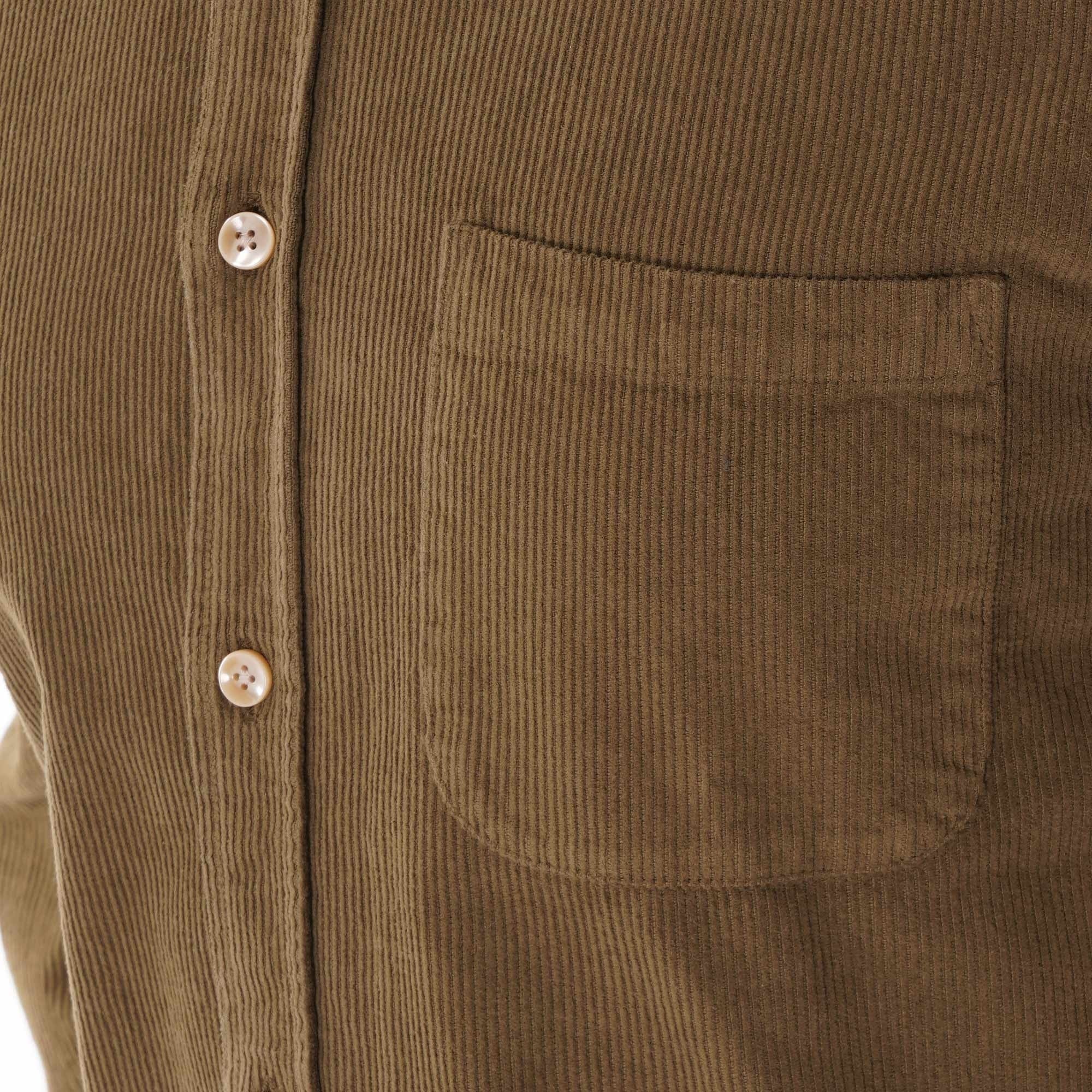 Portuguese Flannel Lobo Cord Shirt - Olive