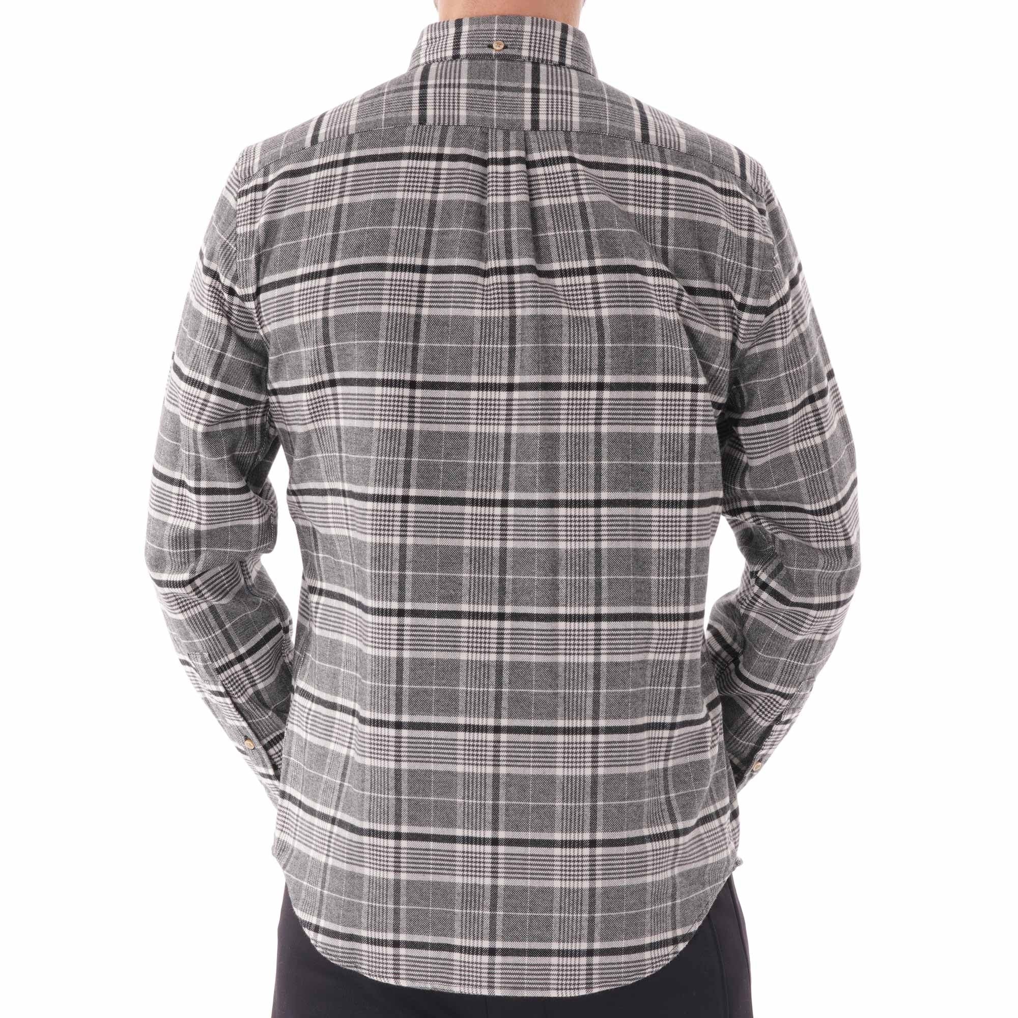 Portuguese Flannel Siberia Long Sleeve Flannel Shirt - Grey