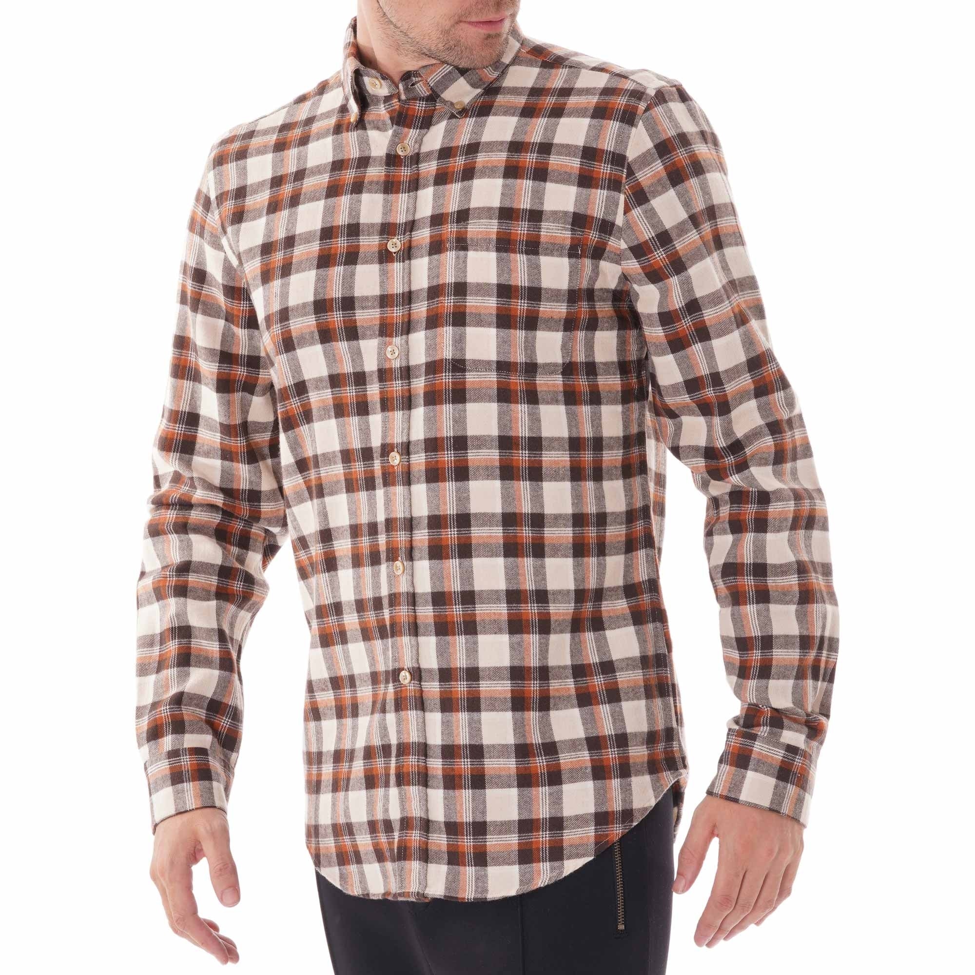 Portuguese Flannel Brownie Long Sleeve Flannel Shirt - Brown