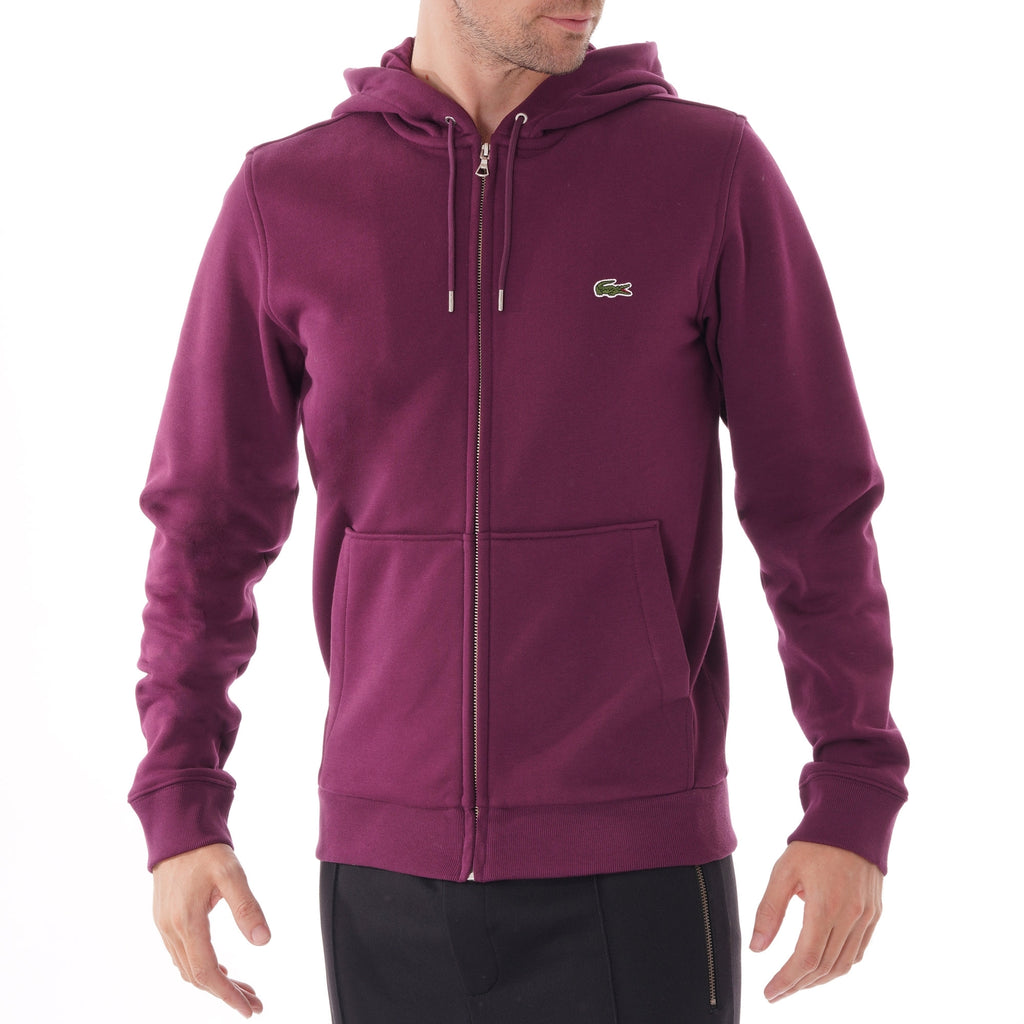 Lacoste Zip-Up Hoodie - Bordeaux