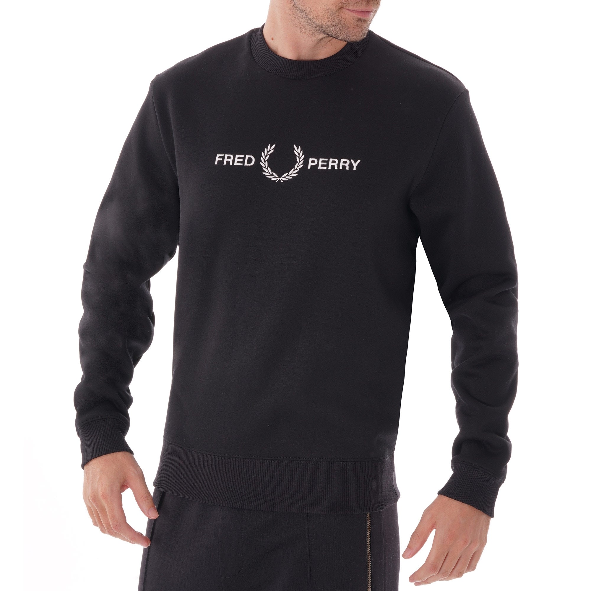 Fred Perry Graphic Sweatshirt - Black