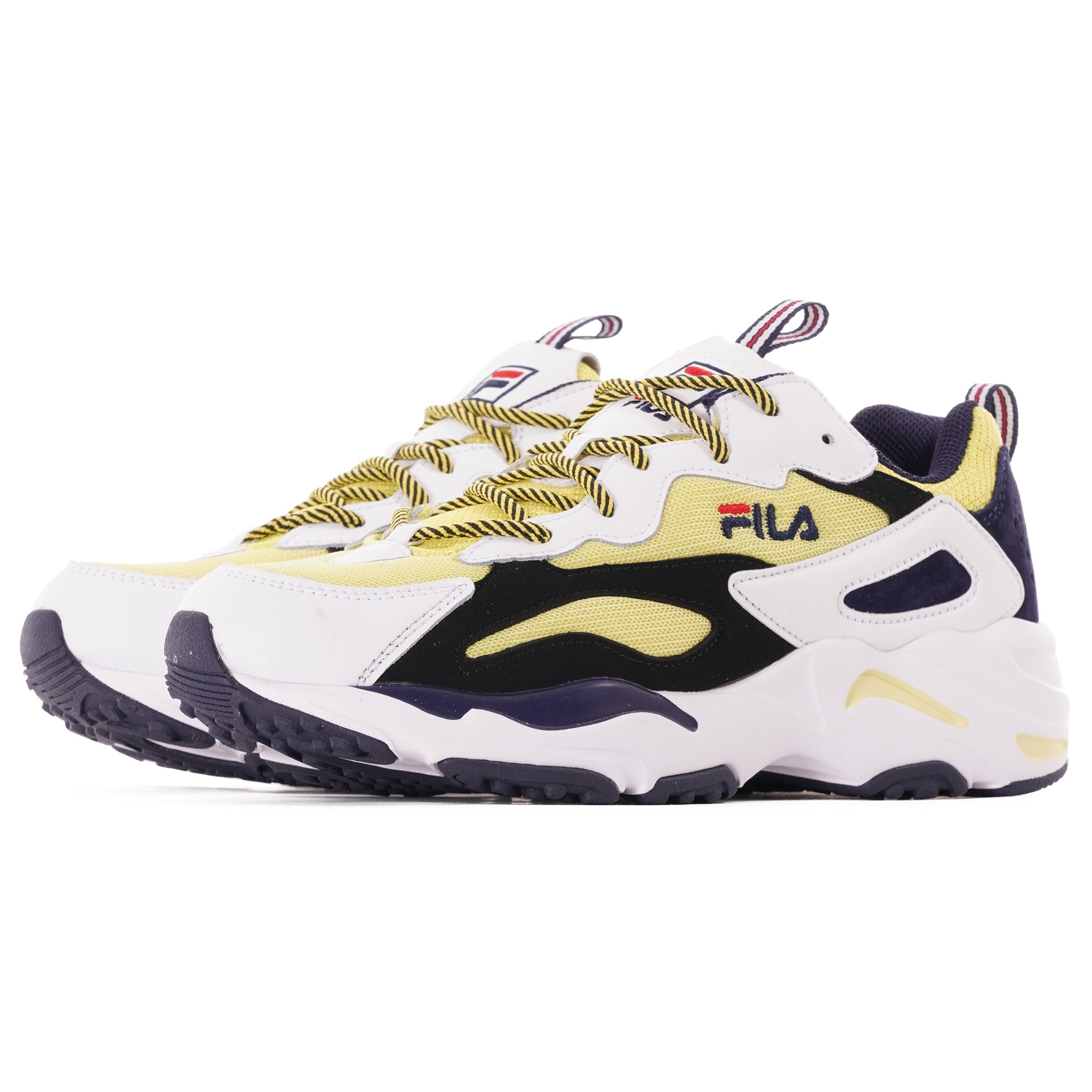Fila Ray Tracer - White, Yellow and Black – Stuarts London