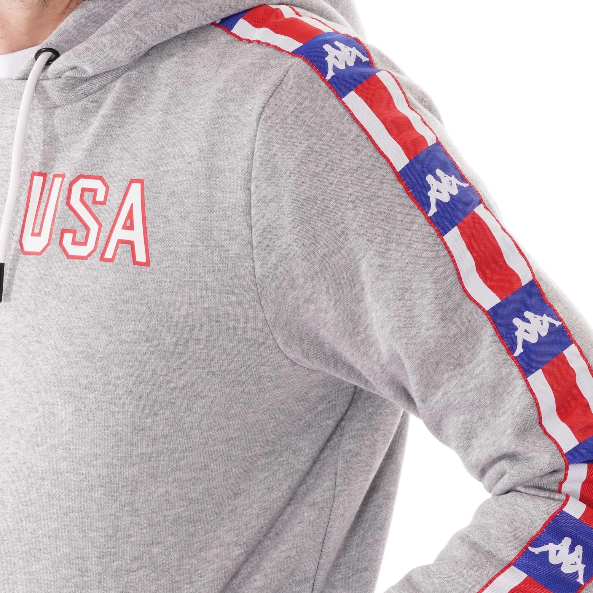 Kappa LA Bartus USA logo Hoodie - Grey