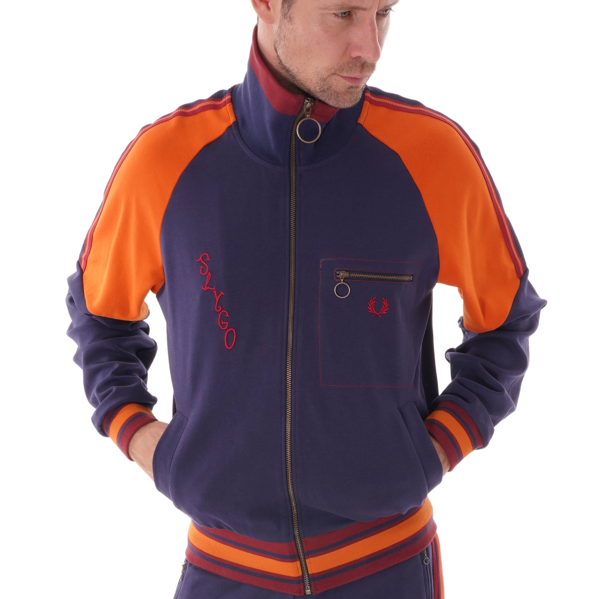Fred Perry X Nicholas Daley Track Jacket - Bright Navy – Stuarts
