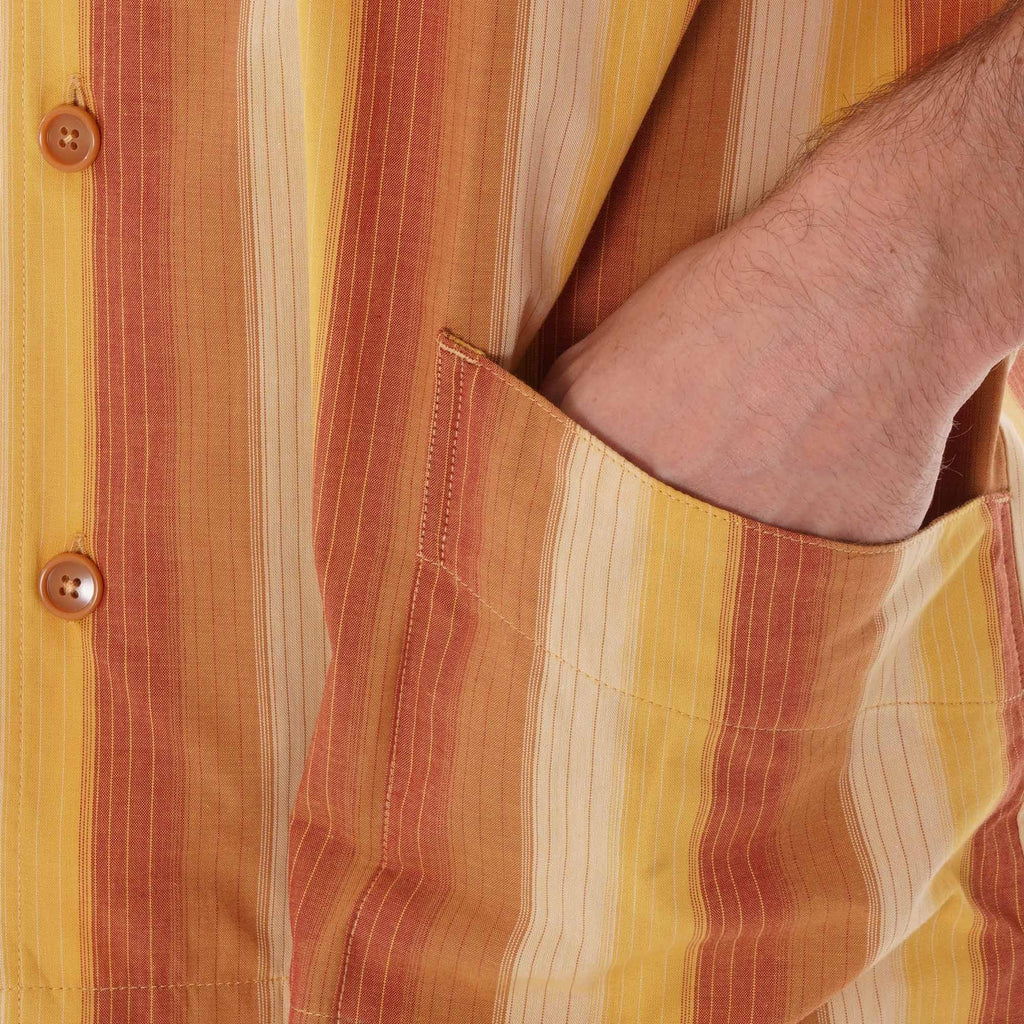 Fred Perry X Nicholas Daley Striped Shirt - Dijon Yellow