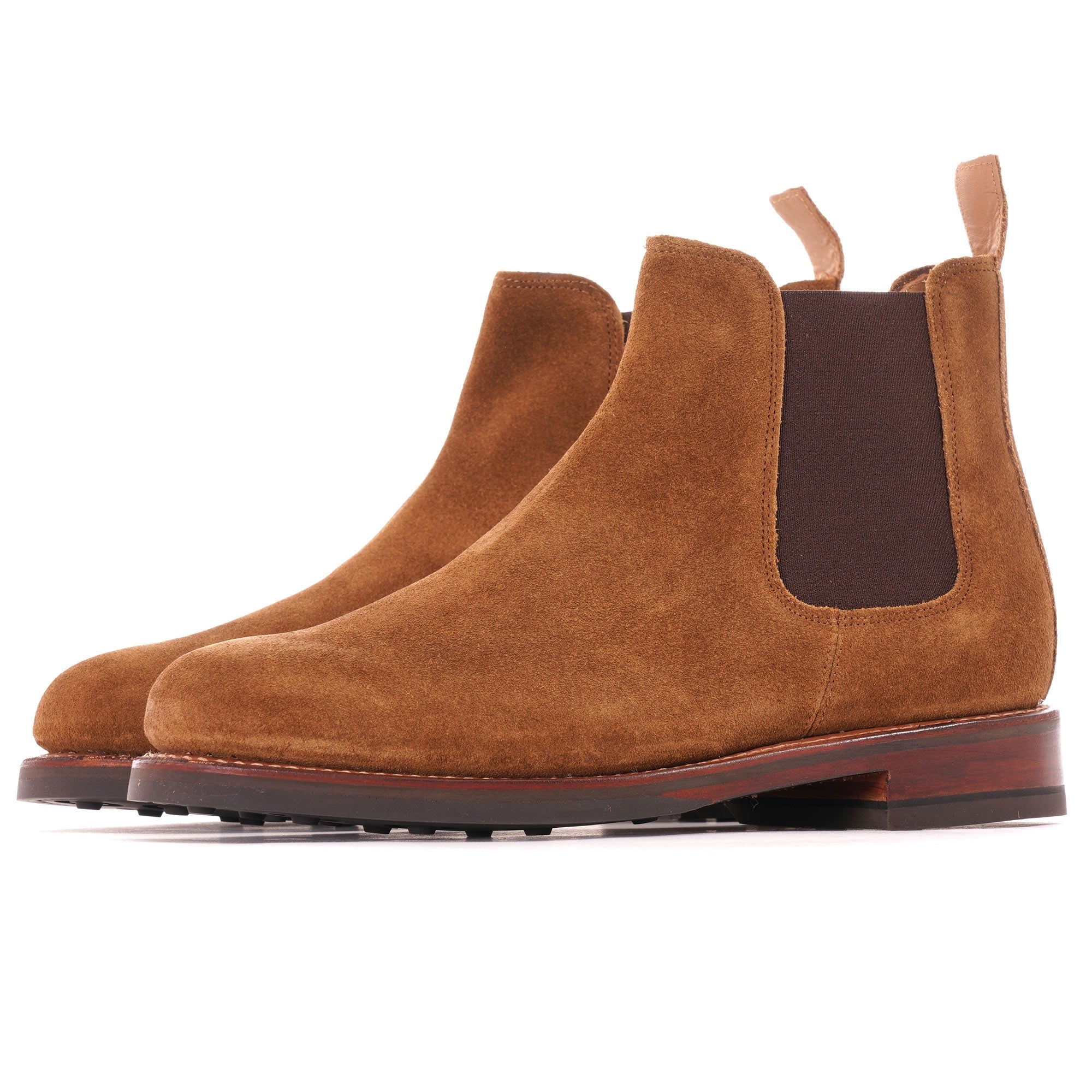 Grenson Warren Suede Chelsea Boots - Snuff