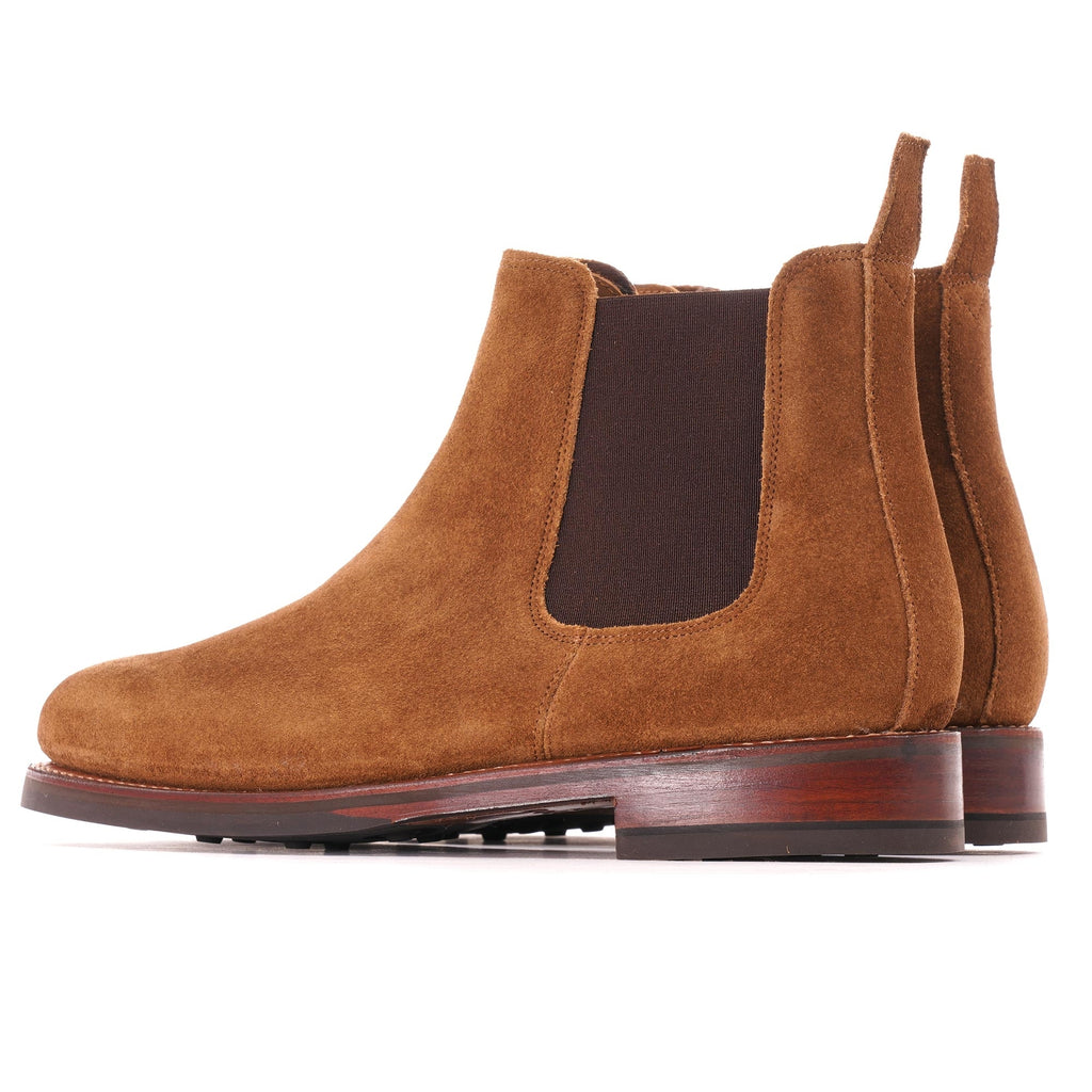 Grenson Warren Suede Chelsea Boots - Snuff