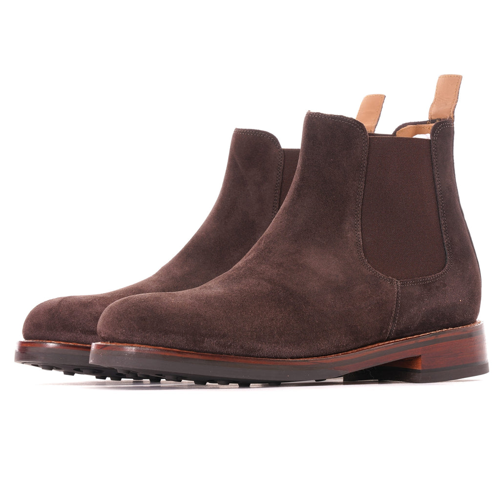 Grenson Warren Suede Chelsea Boots - Chocolate