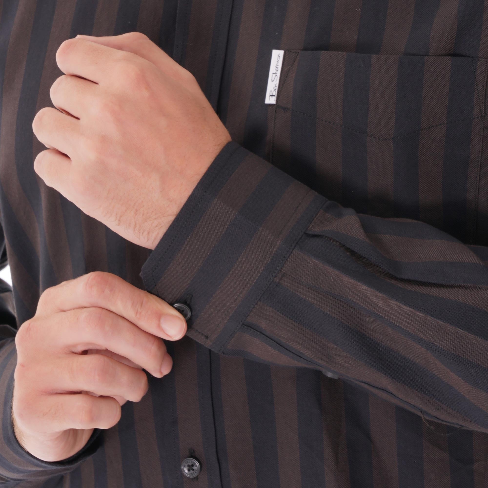 Ben Sherman Archive Oxford Vertical striped Shirt - Anthracite