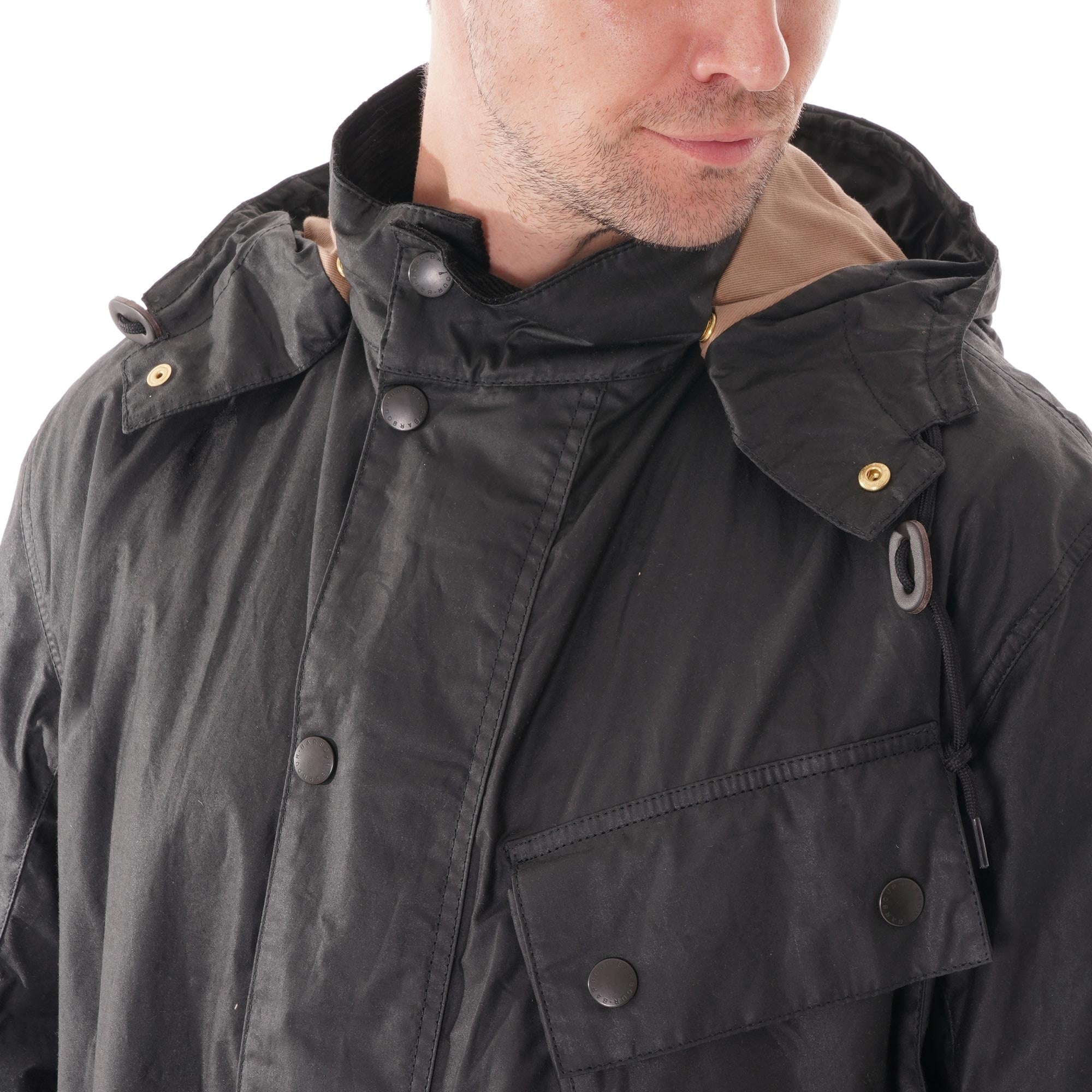 Barbour x Margaret Howell A7 Wax Jacket - Black – Stuarts London