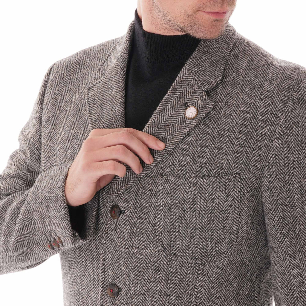 Gibson London Herringbone Jacket - Charcoal