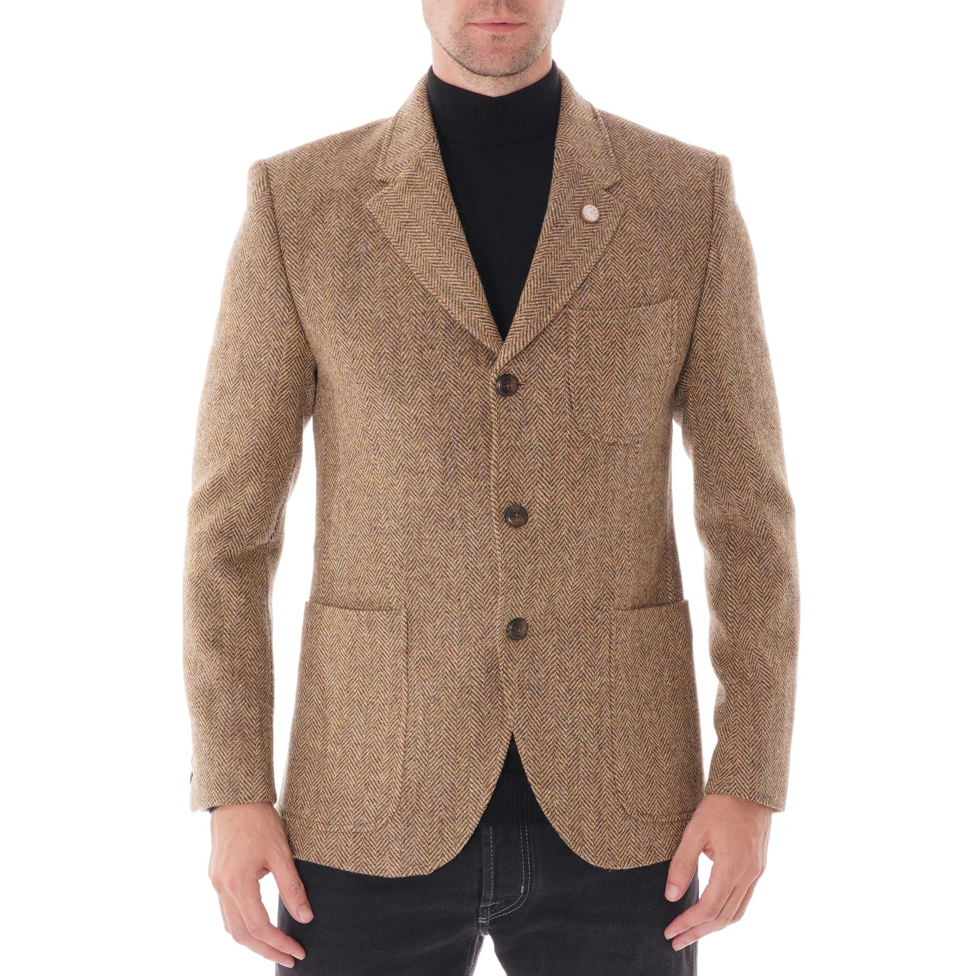 Gibson London Herringbone Jacket - Gold
