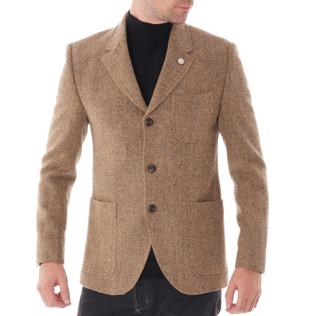 Gibson London Herringbone Jacket - Gold
