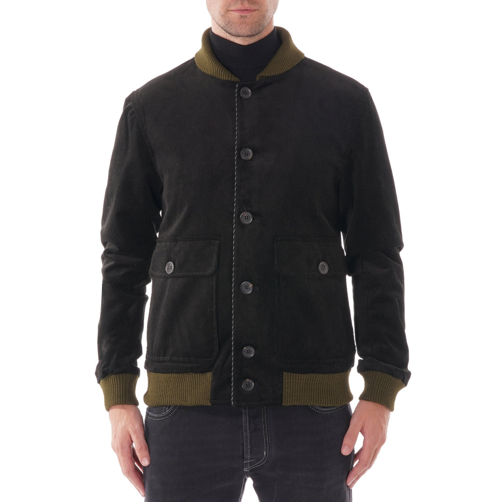Oliver Spencer Lockton BMB Corduroy Jacket - Black