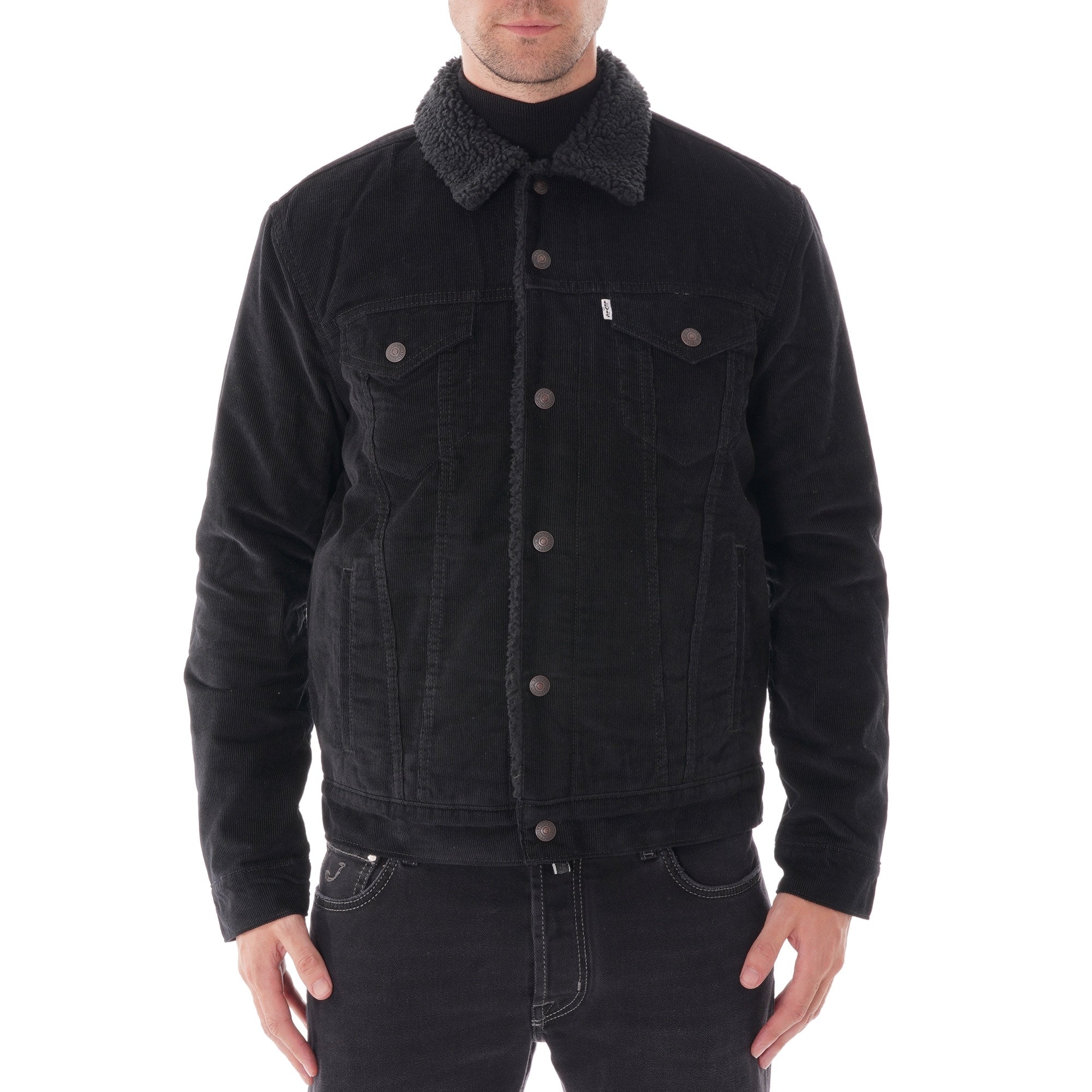 Levi's® Sherpa Trucker Jacket - Black Corduroy