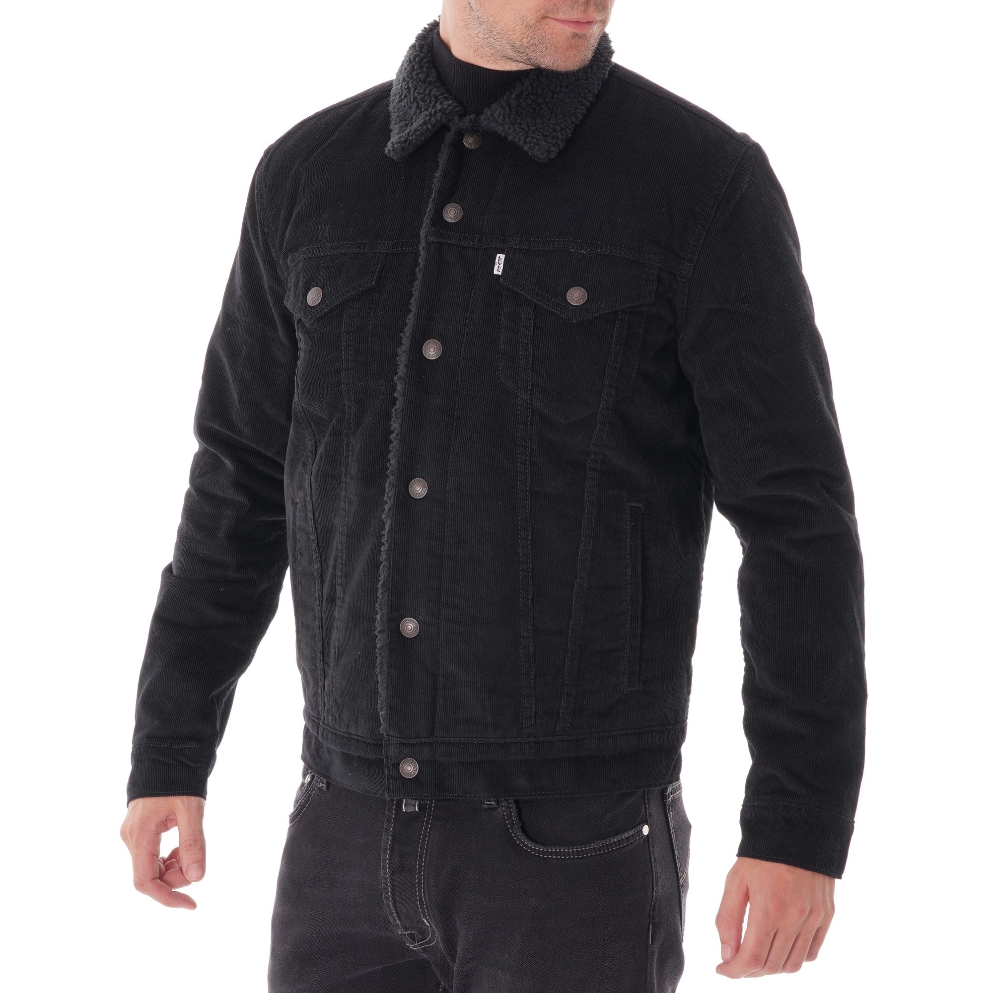 Levi's® Sherpa Trucker Jacket - Black Corduroy