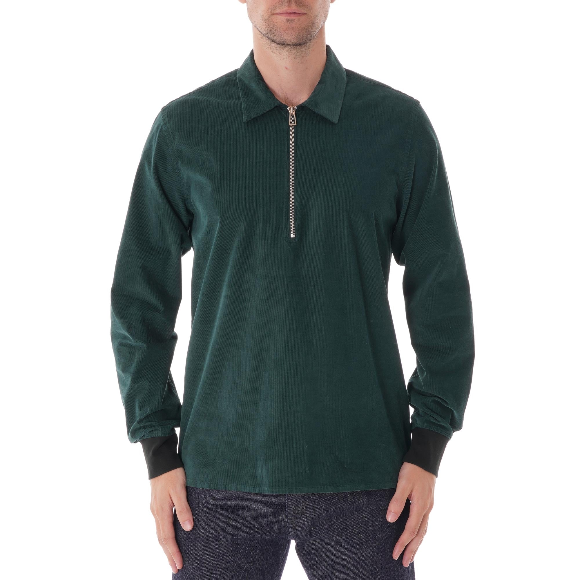 Paul Smith Long Sleeve Zip Up Sweat - Dark Green