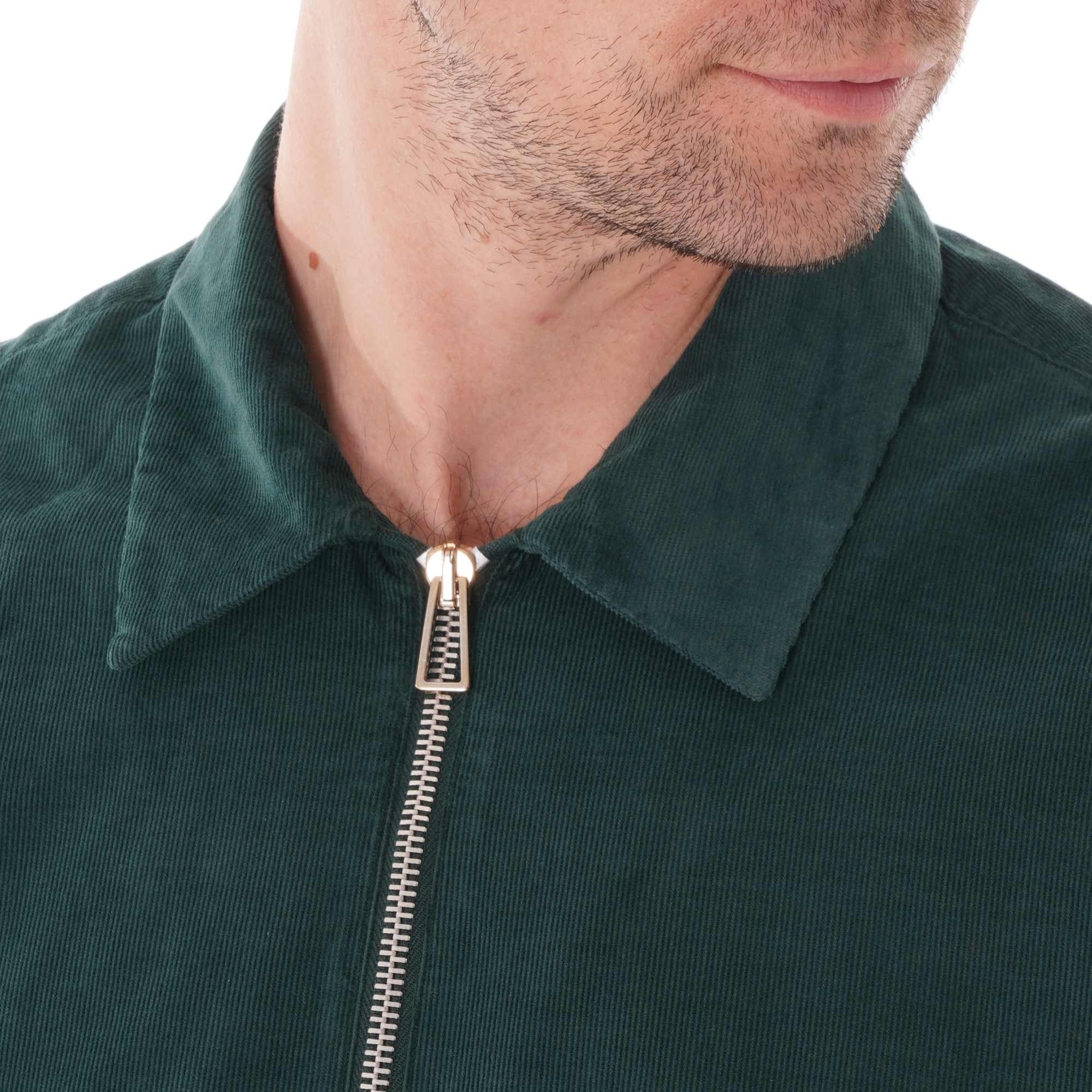 Paul Smith Long Sleeve Zip Up Sweat - Dark Green