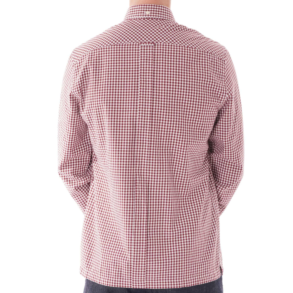 Ben Sherman Long Sleeve Check Gingham Shirt - Wine