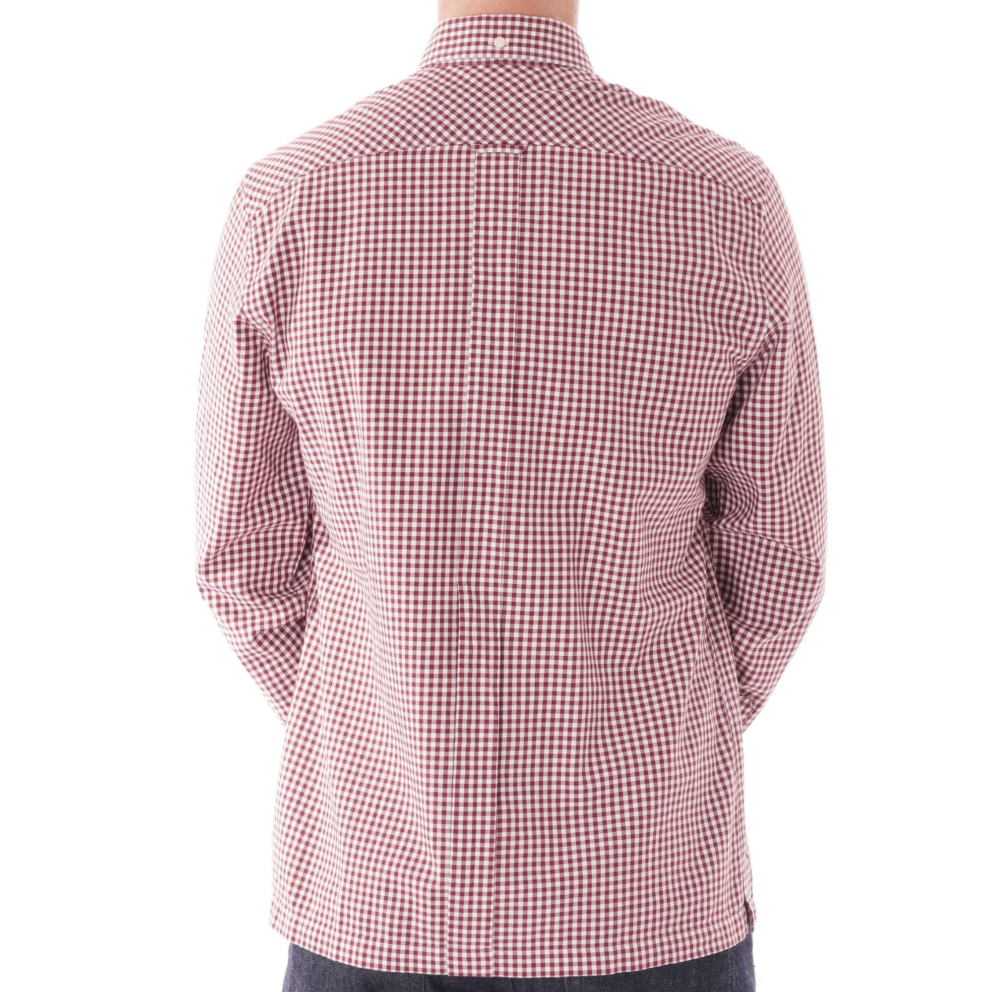 Ben Sherman Long Sleeve Check Gingham Shirt - Wine