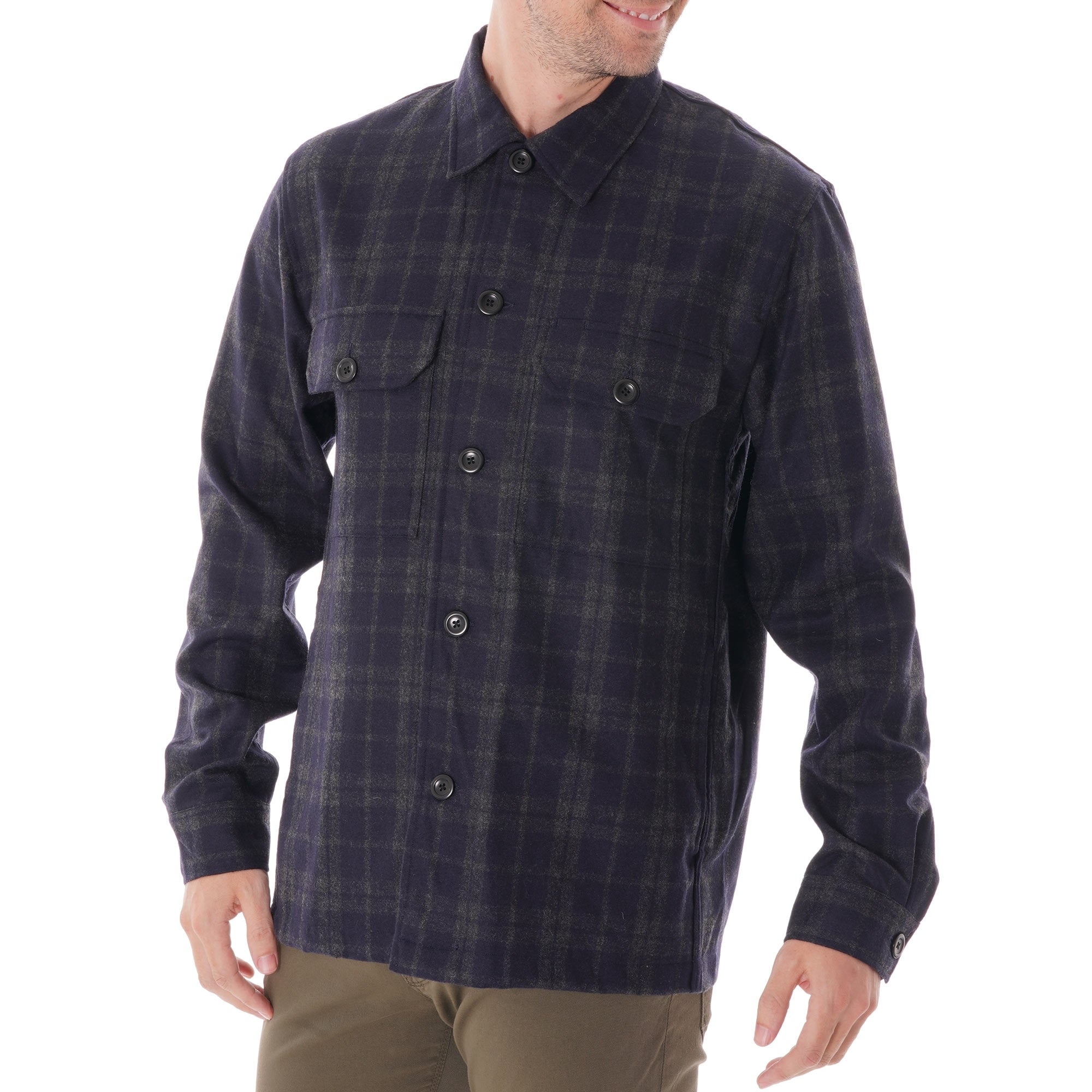 Norse Projects Kyle Wool Overshirt - Dark Navy