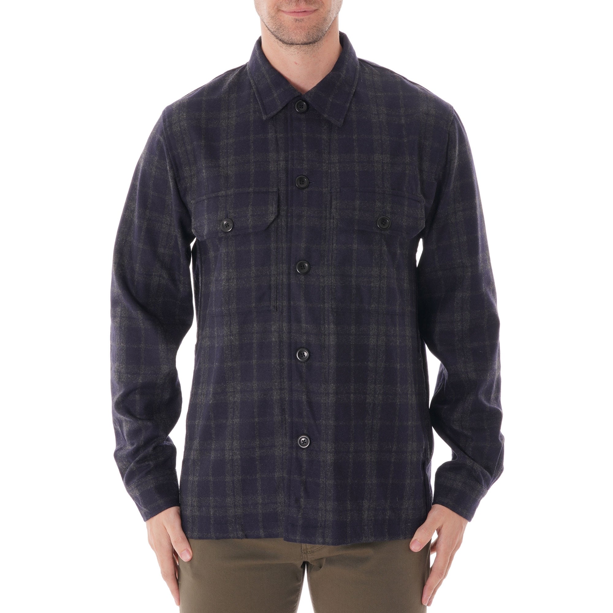 Norse Projects Kyle Wool Overshirt - Dark Navy