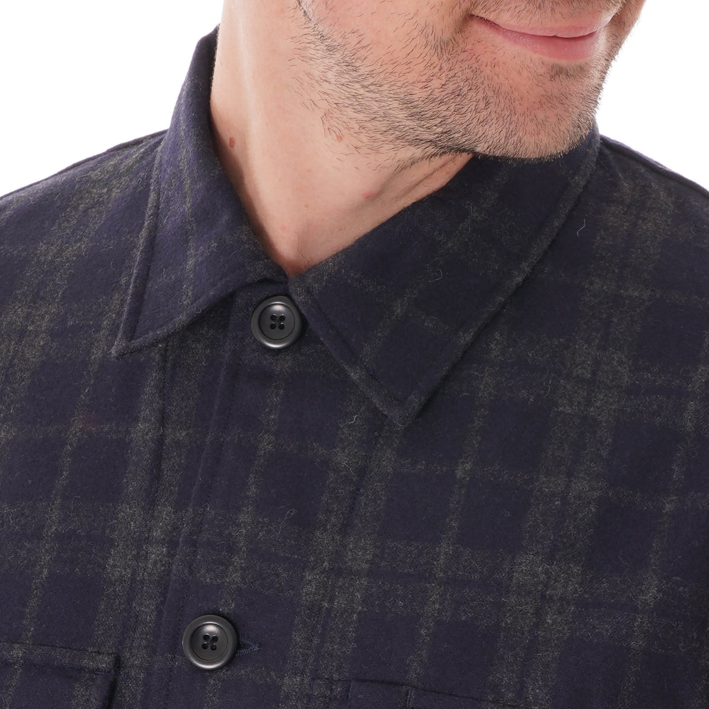 Norse Projects Kyle Wool Overshirt - Dark Navy
