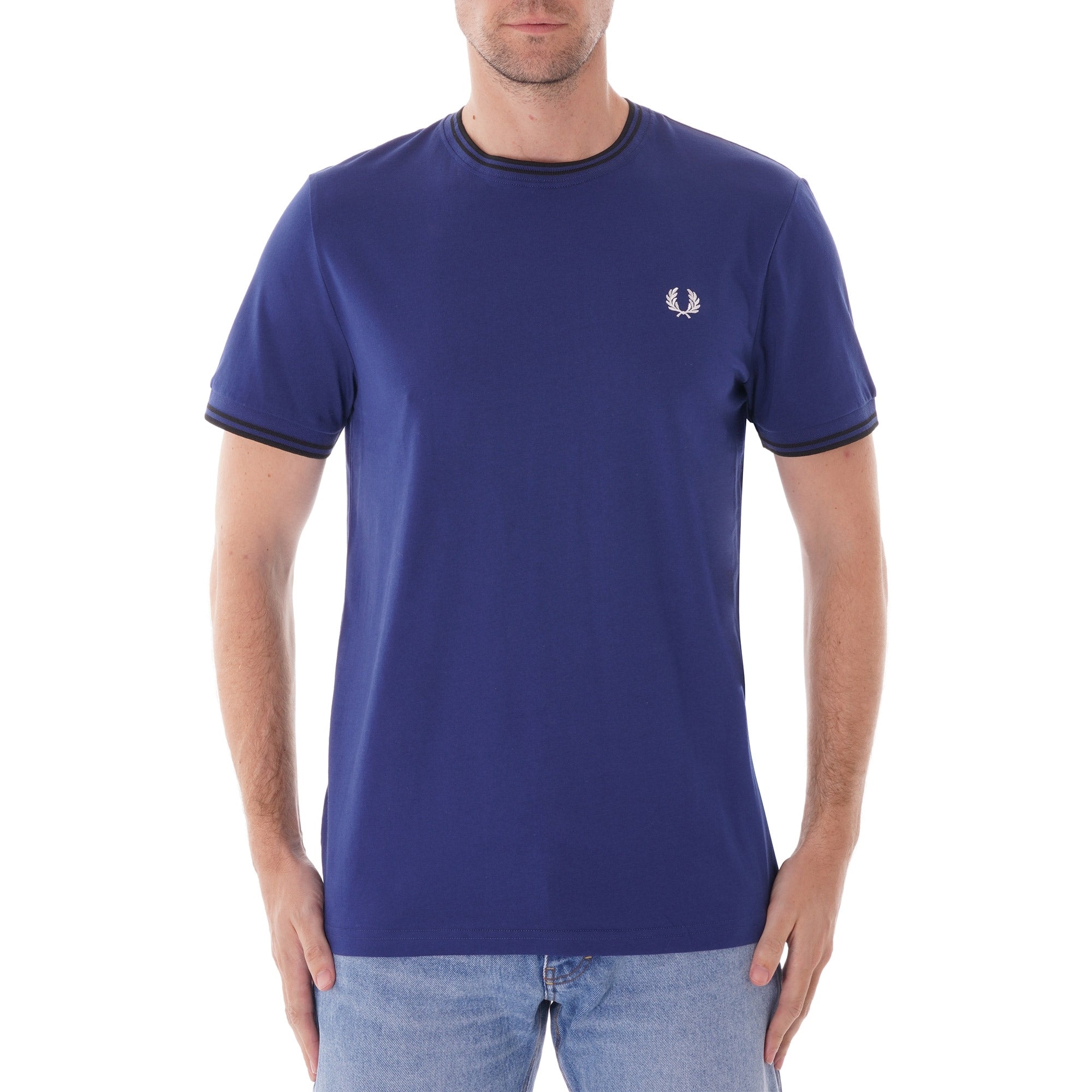Fred Perry Twin Tip Tee - Medieval Blue