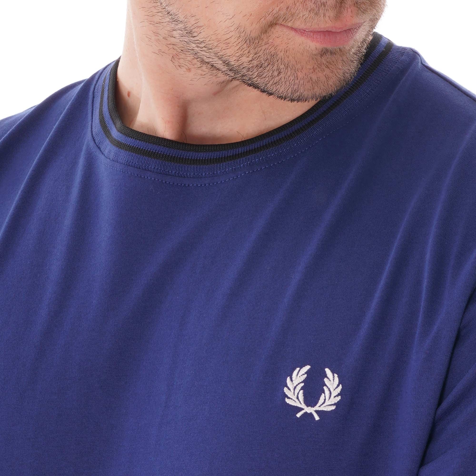 Fred Perry Twin Tip Tee - Medieval Blue