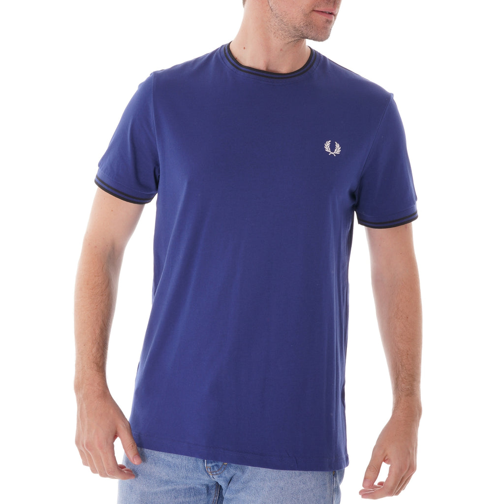Fred Perry Twin Tip Tee - Medieval Blue