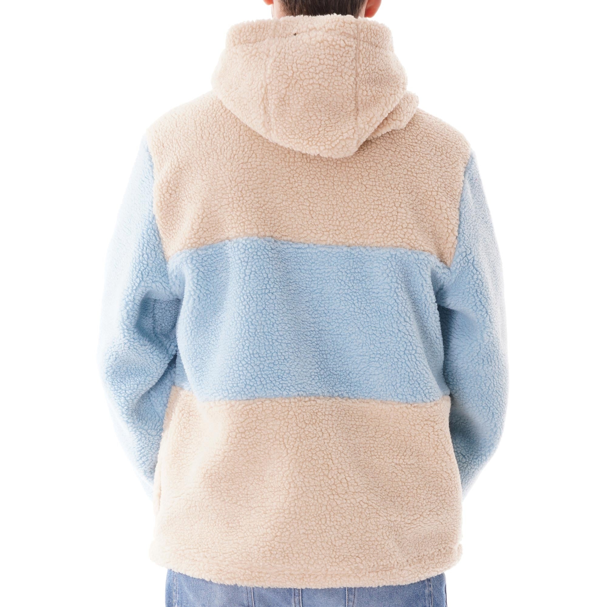 Fila Vintage Bruno 1/2 Zip Sherpa Hoodie  - Bleached Sand